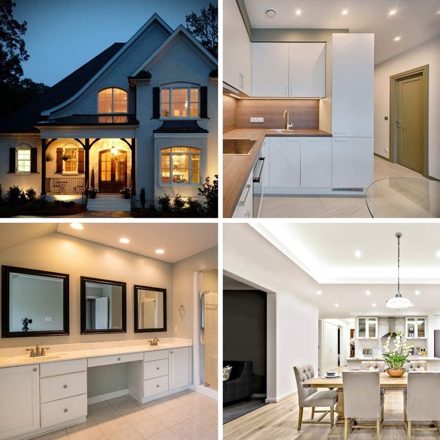 Four-Bros Lighting RM4/LED 4" inch Remodel Can Air Tight IC Housing LED Recessed Lighting-UL Listed and Title 24 Certified, TP24