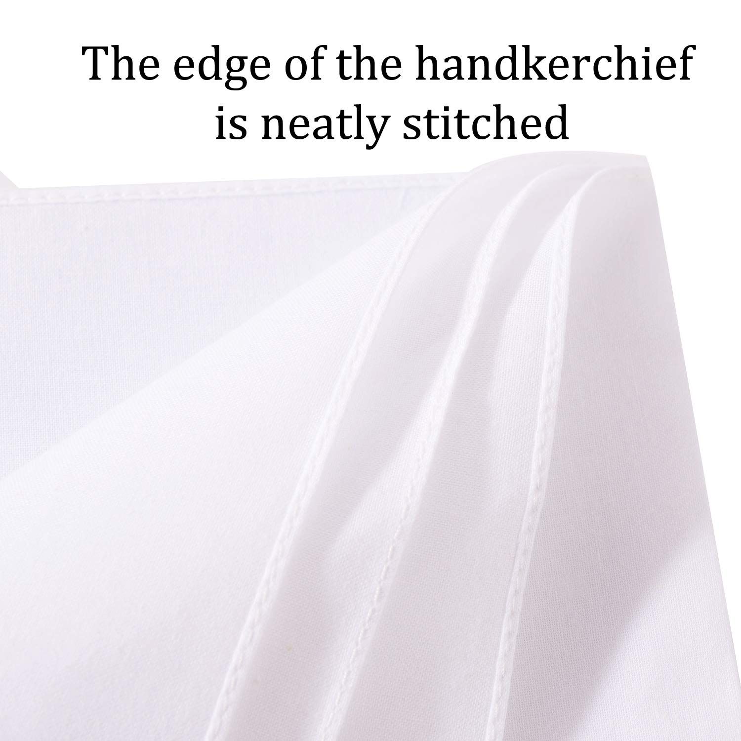 Deviegath Men's Handkerchiefs 18 Pack 100% White Cotton Solid White Hankie
