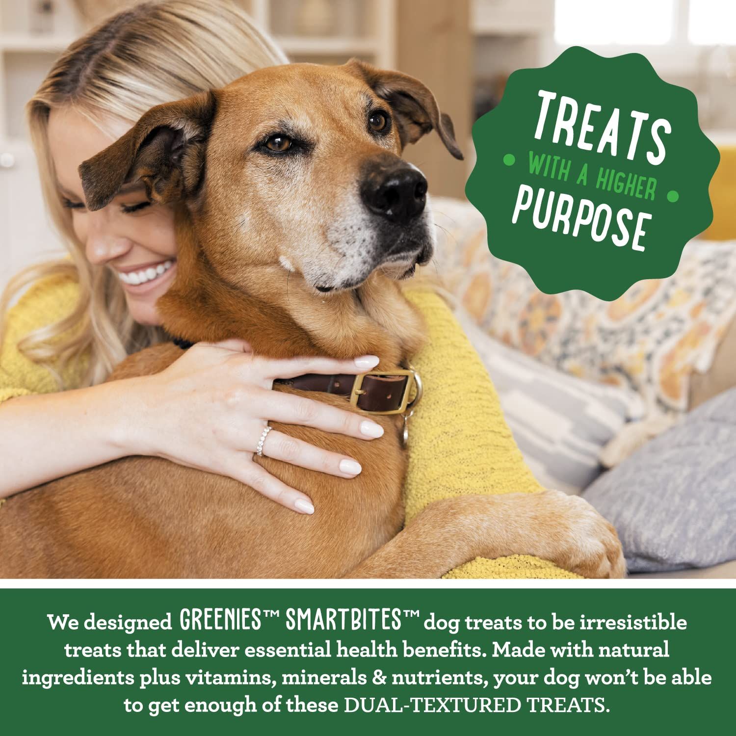 Greenies Smartbites Immune Support Crunchy & Soft Dog Treats, Chicken Flavor, 8 oz. Pouch