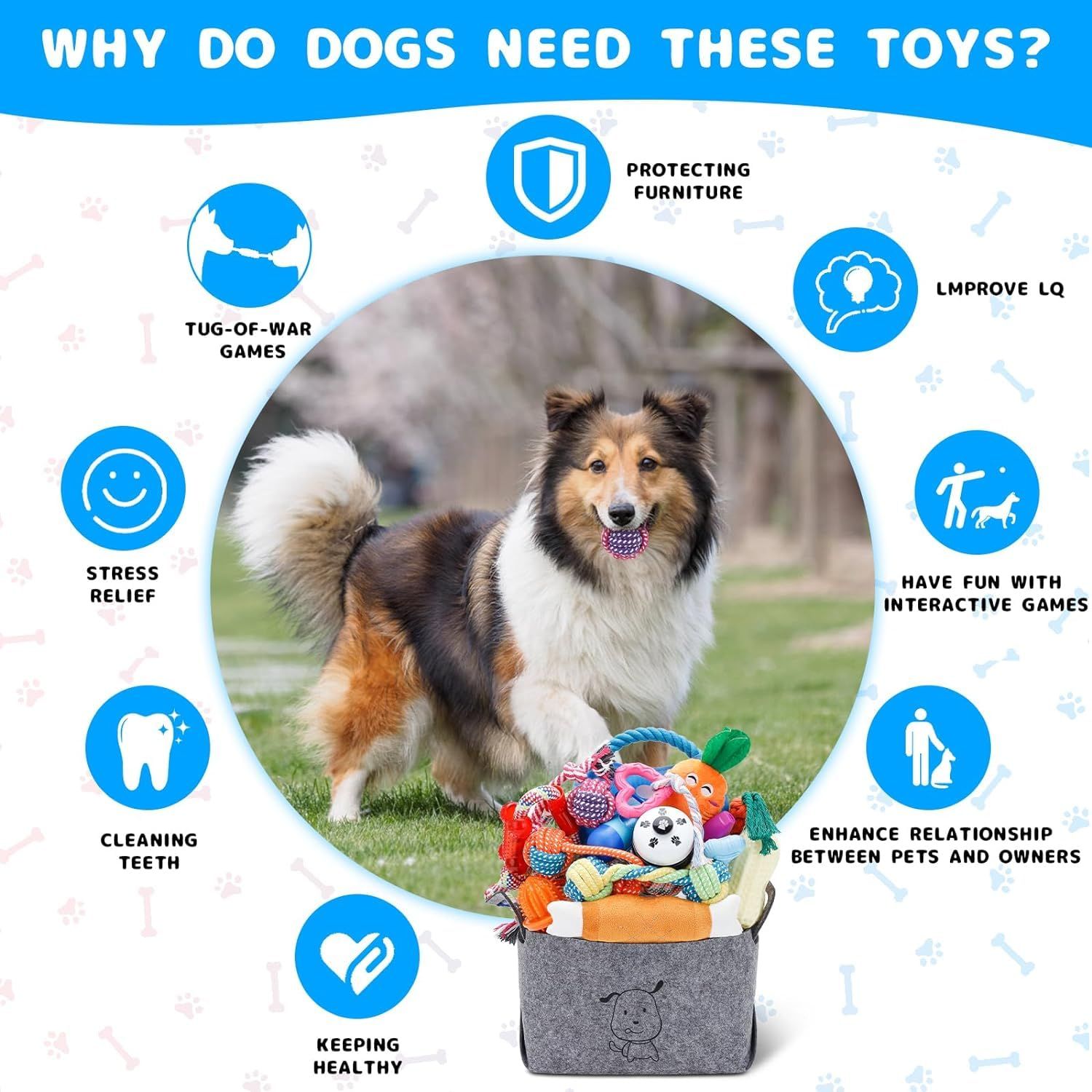 Aignis Puppy Chew Toys for Teething, 26 Pack Dog Chew Toys Puppy Teething Toys, Interactive Dog Rope Toys with Bin, Dog Toys for Small & Medium Dogs