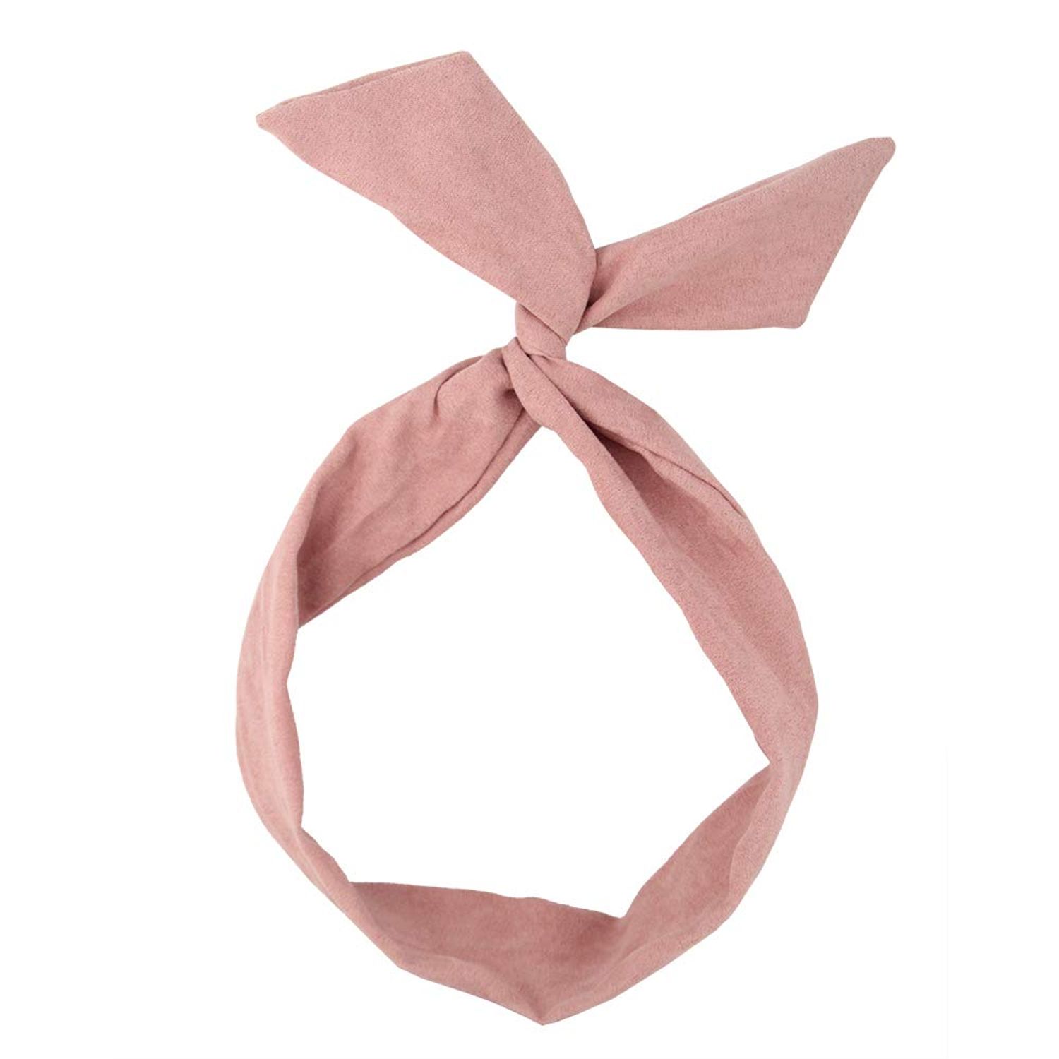 Yeshan Solid Color Wire headbands for Women with Rabbit ears Bow Headband, Twist Wired Headbands,Yoga Sports Head Wraps Hair Accessory,Pack of 9
