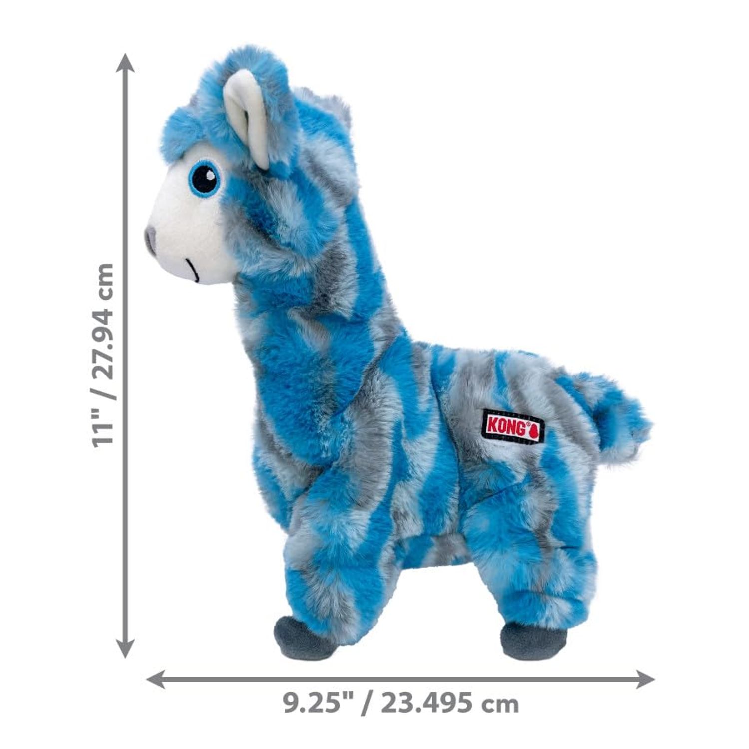 KONG Low Stuff Stripes Plush Dog Toy for All Sized Dog Breeds (Llama)