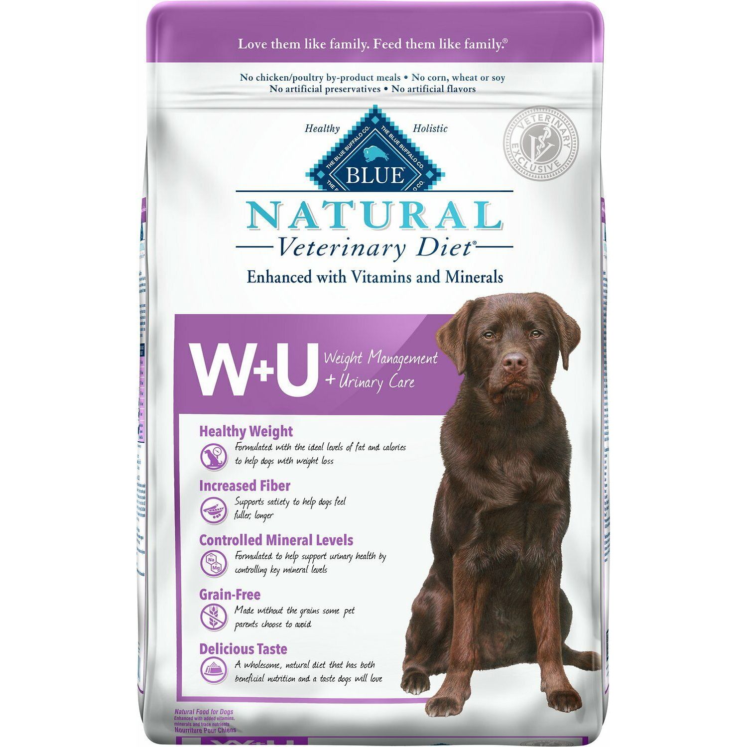 Blue Buffalo W+U Weight Management + Urinary Care Grain-Free Dry Dog Food 22 lb