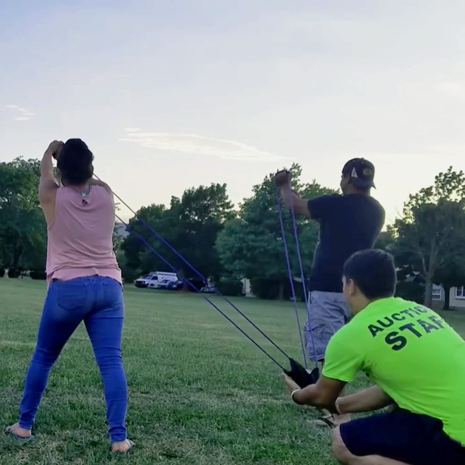 Water Balloon Slingshot Launcher 500 Yard For Adults, 3 Person Giant Backyard Slingshot, Heavey Duty T Shirt Launcher, Big slingshot Catapult Toys