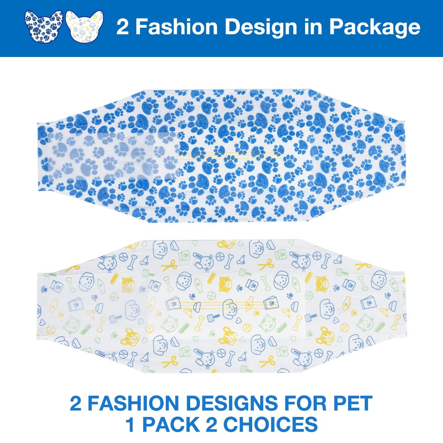 Dono Dog Diapers Male Disposable Male Dog Wraps 20ct Doggie Diapers Wetness Indicator Leak-Proof Dog Belly Wraps, Rapid-Dry Gel Technology Puppy Diapers for Excitable Urination Incontinence, Medium