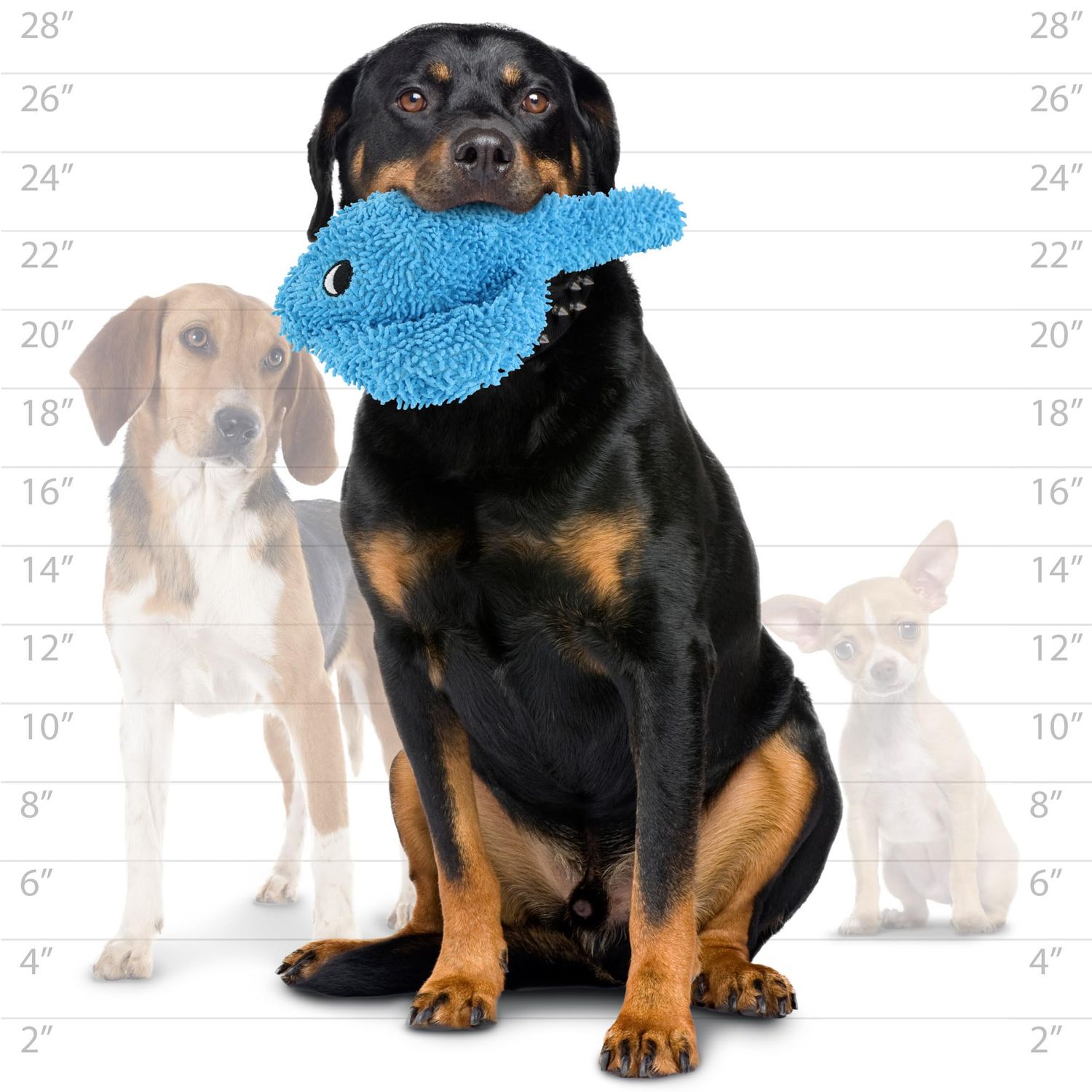 MIGHTY- Microfiber Ball- Medium- Stingray - Made with Squeaker Balls and Minimal Stuffing. Strong & Tough. Interactive Play. Dog Toy Machine Washable & It Floats