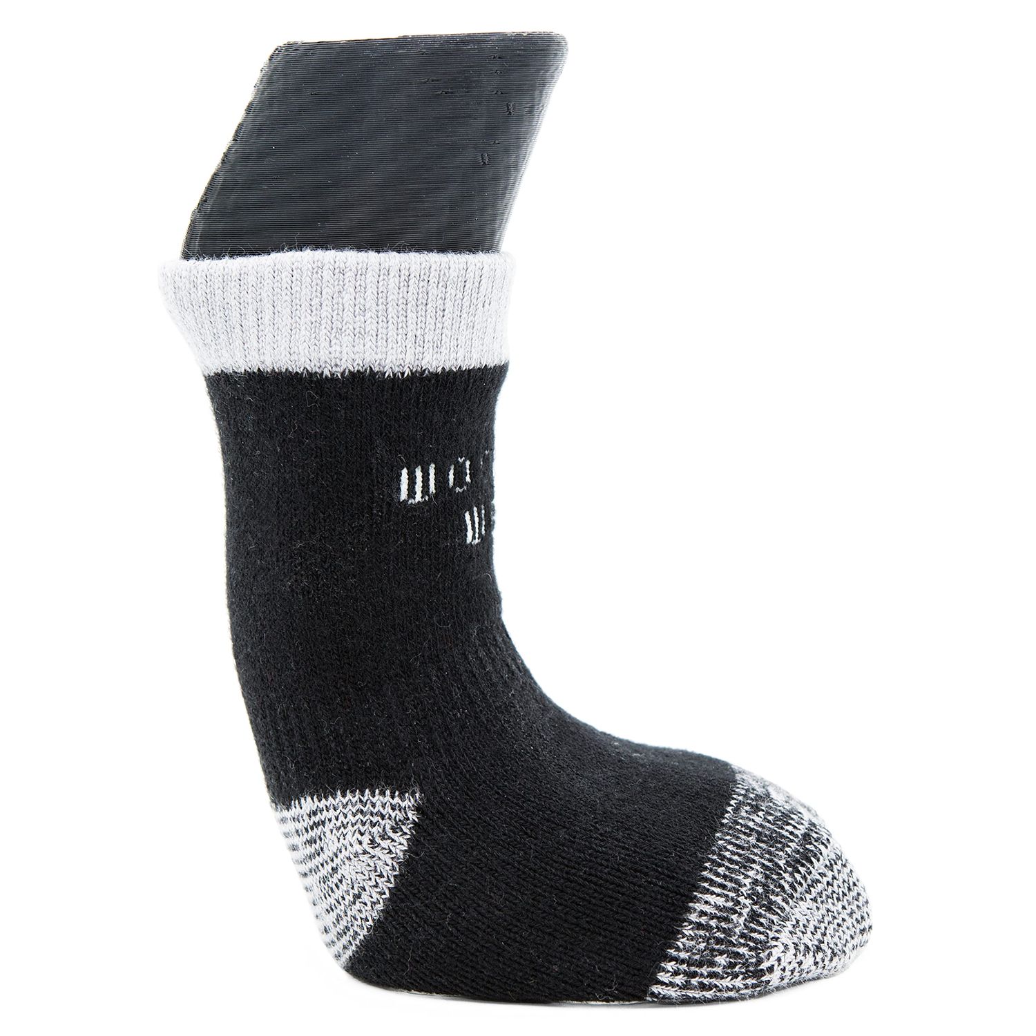 Woodrow Wear, Power Paws Reinforced Foot Dog Socks, Black Grey, M, Fits 45-75 pounds