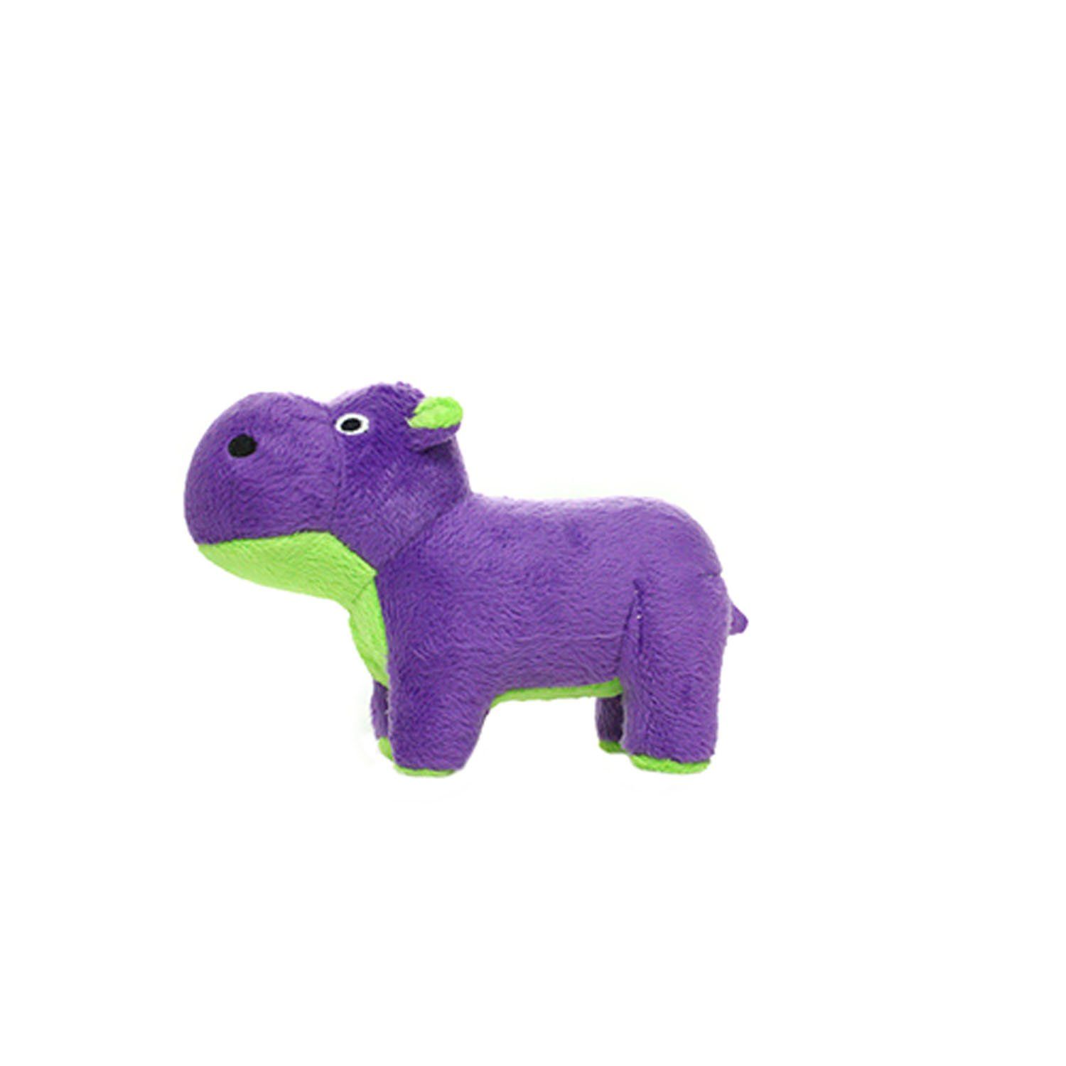 MIGHTY- Safari Junior Hippo - Squeaker-Multiple Layers. Made Durable, Strong & Tough. Interactive Play Dog Toy (Tug, Toss & Fetch). Machine Washable & Floats