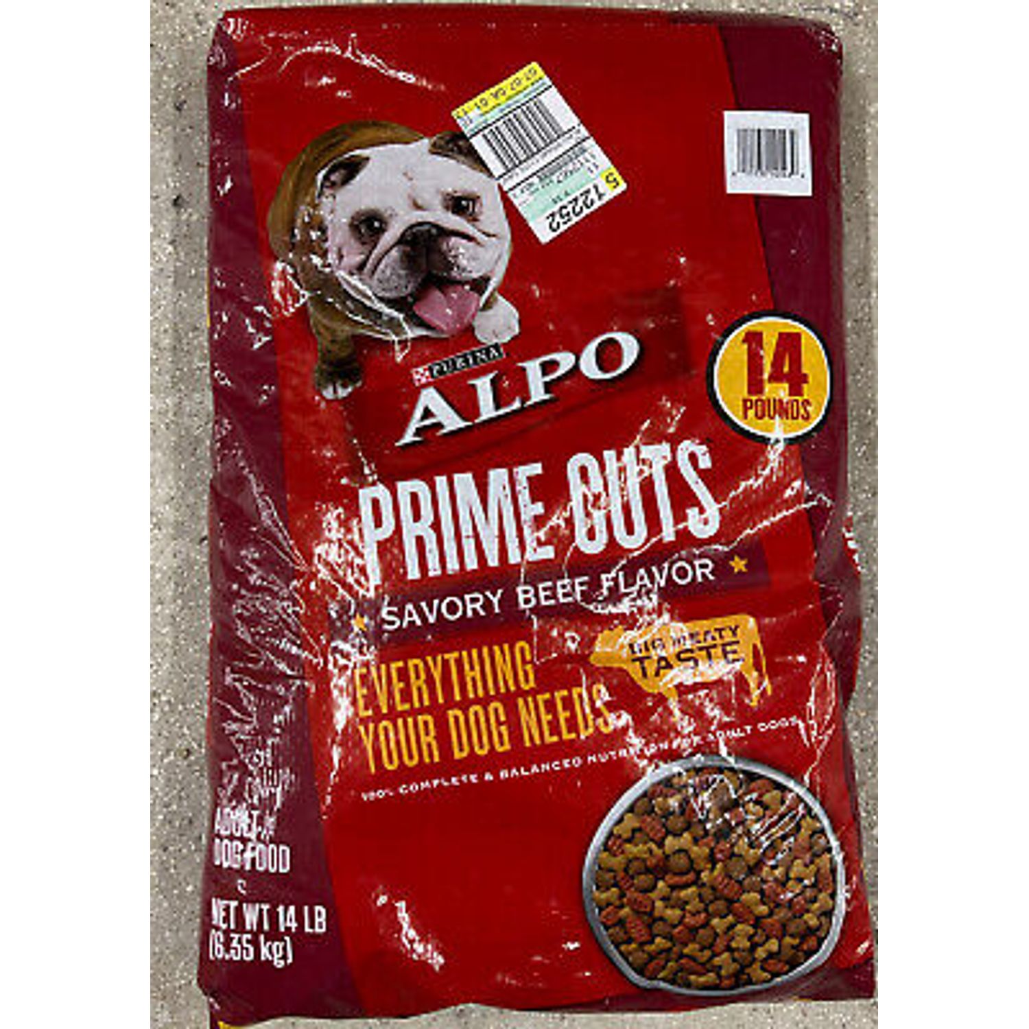 Purina ALPO Dry Dog Food, Prime Cuts Savory Beef Flavor, 14 lb. Bag