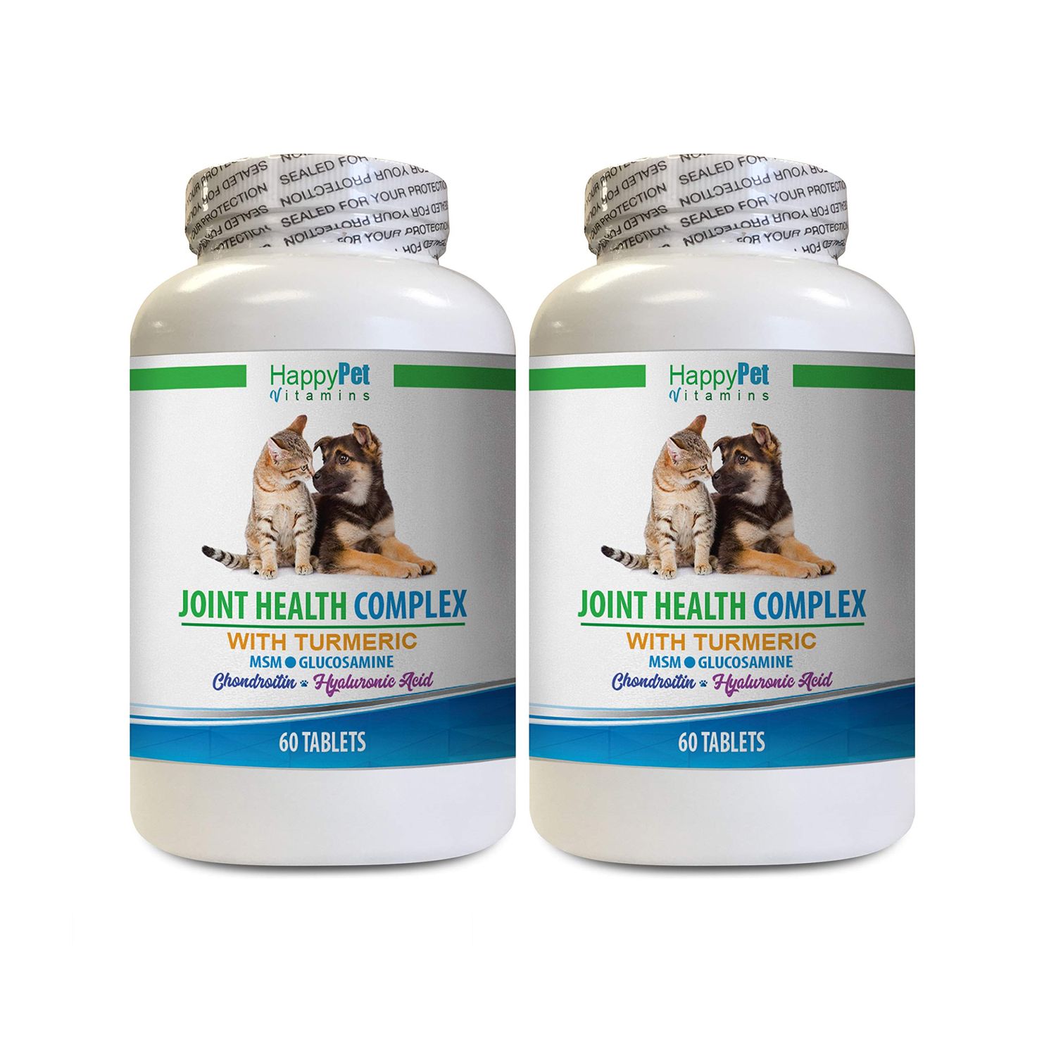 Immune System Booster for Dogs - PET Joint Health Complex with Turmeric - Dogs and Cats - MSM GLUCOSAMINE - Immune Boost - Dog Vitamin b Complex - 2 Bottles (120 Tablets)