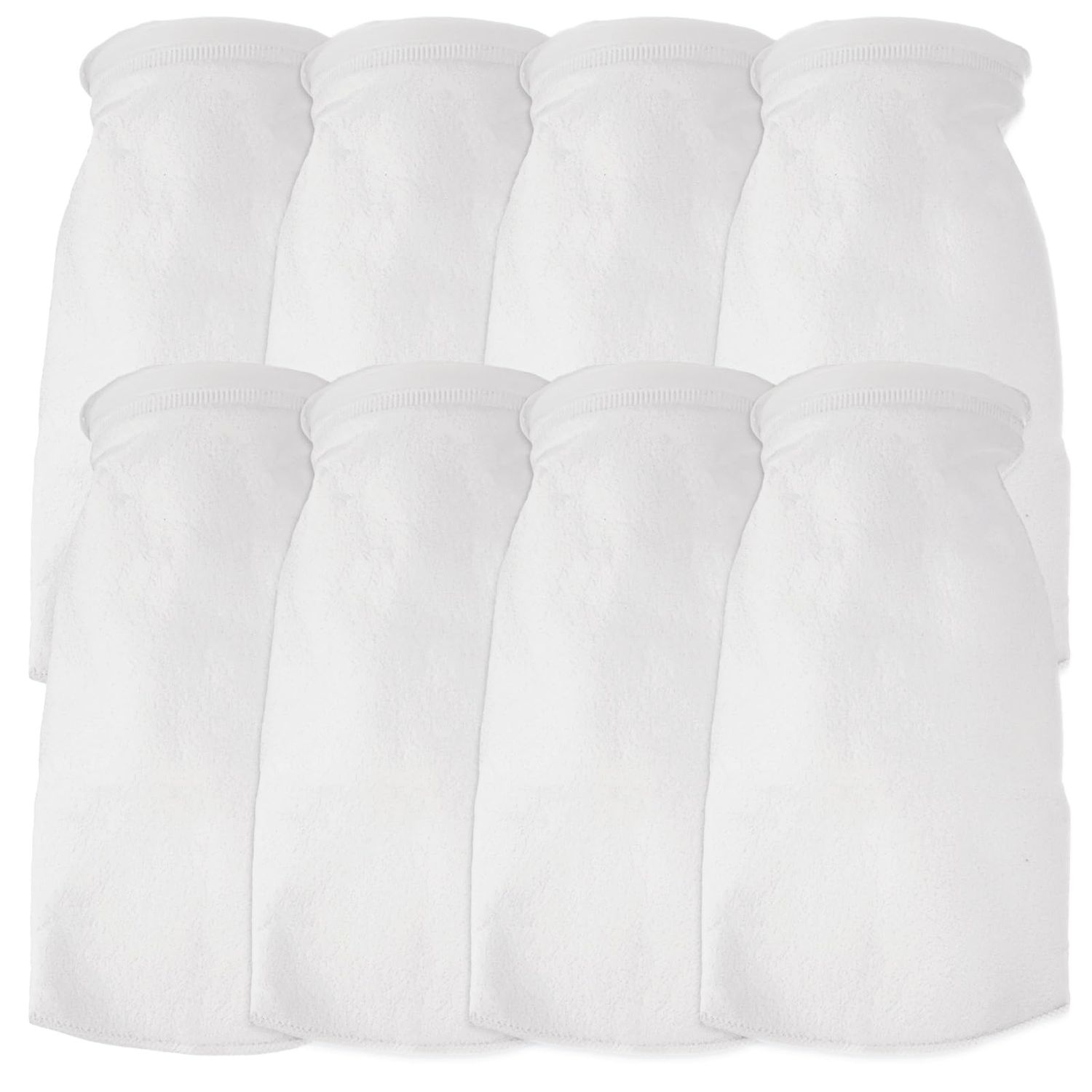 ZUQIAN 8 Pack 7" x 15.7" Filter Socks 7 Inch Ring by 15.7 Inch Long 200 Micron Filter Bag, Felt Filter Sock for Aquarium, Industry, Chemical, Water Liquid Filter Bags