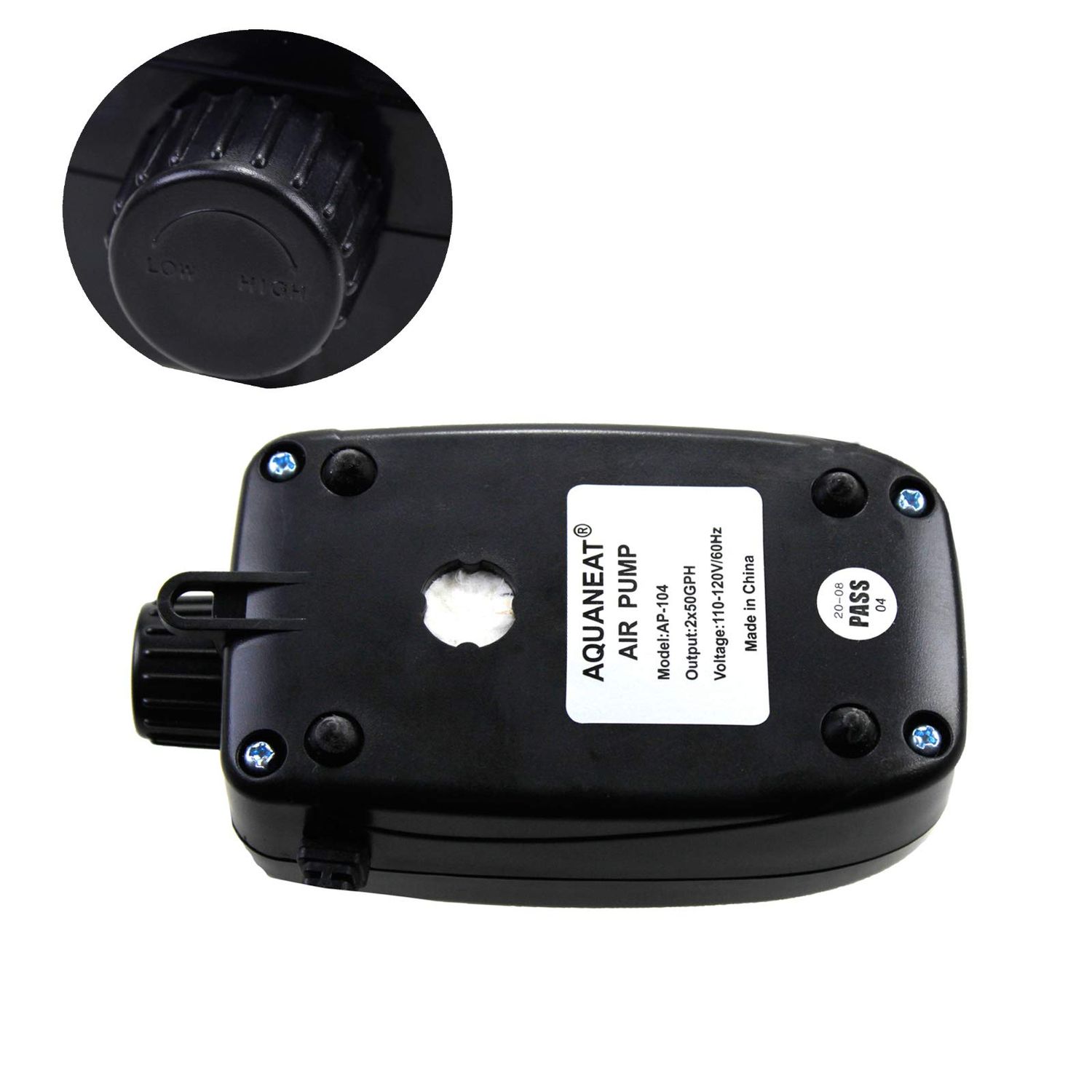 AQUANEAT Aquarium Air Pump, 100 Gal Fish Tank Air Pump, Hydroponic Oxygen Aerator with Airline Tubing, Bubbler Stones, Check Valve