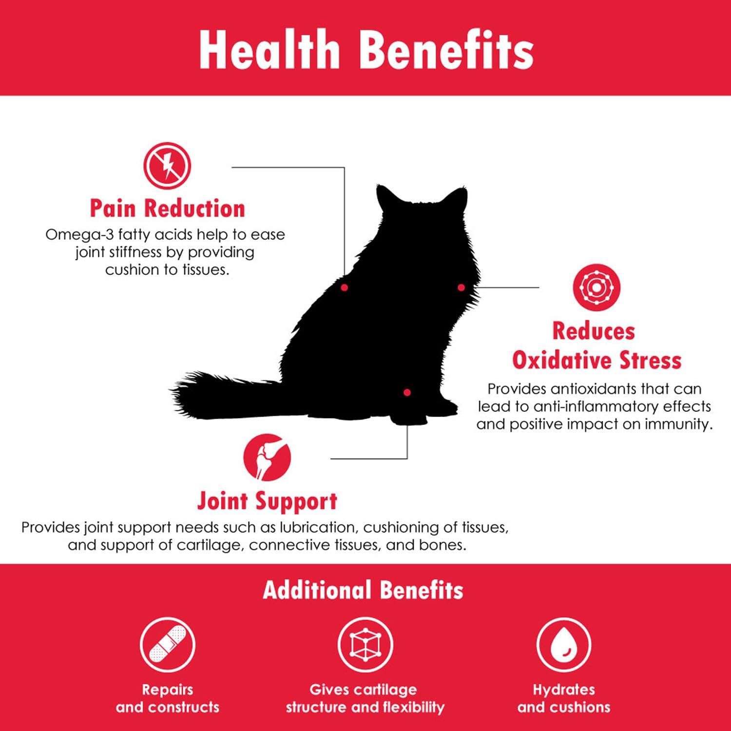 Joint MAX Granules for Cats - Vitamins, Minerals, Antioxidants - Glucosamine, Chondroitin - Chicken Flavor - Maximum Joint Health Supplement for Cats - 60 Doses
