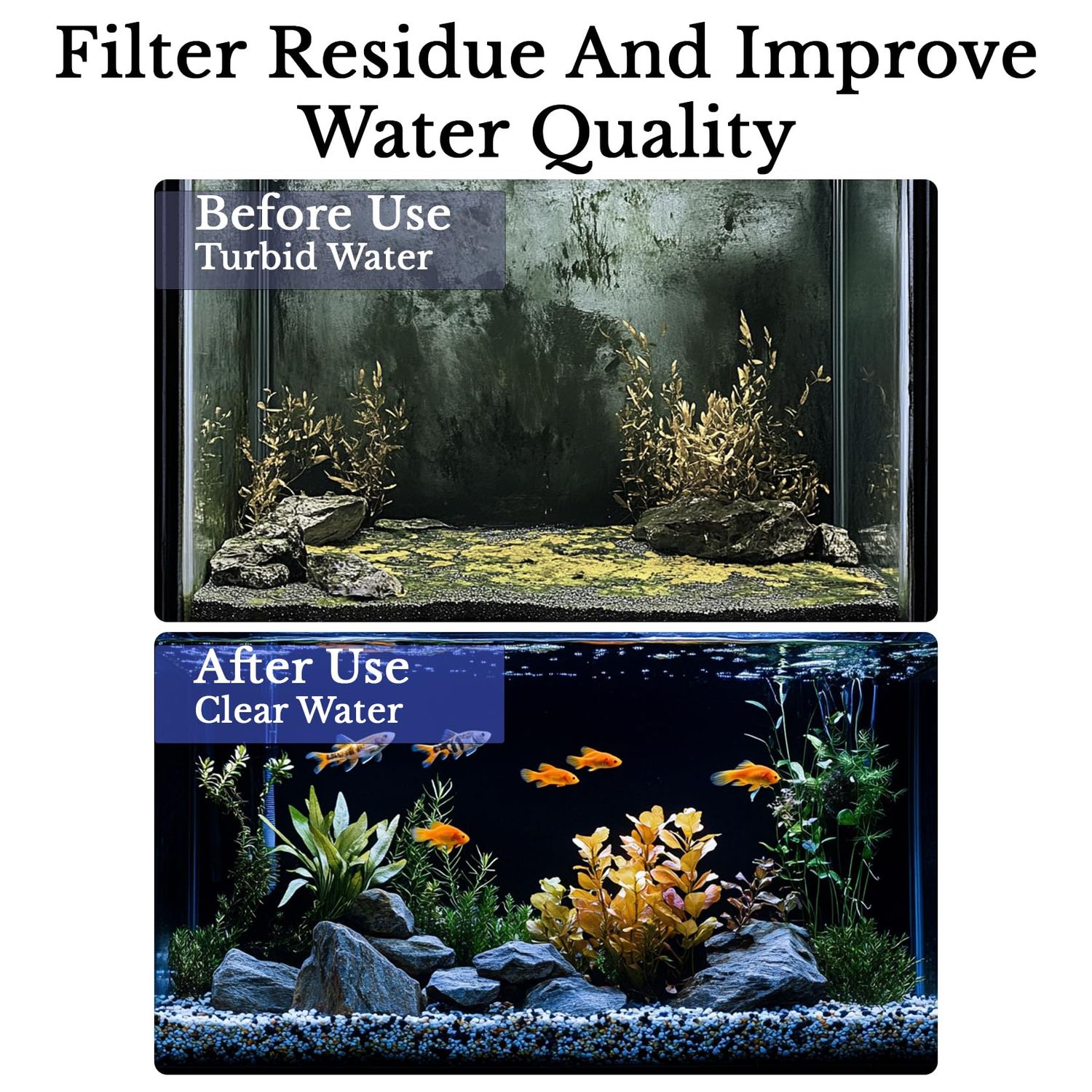 MAQIHAN Aquarium Filter Pad - Aquarium Filter Media,39.4 x 11.8in Media Roll for Fish Tank, Ponds,Garden, Saltwater,Fershwater,Plant, Trutle(White)