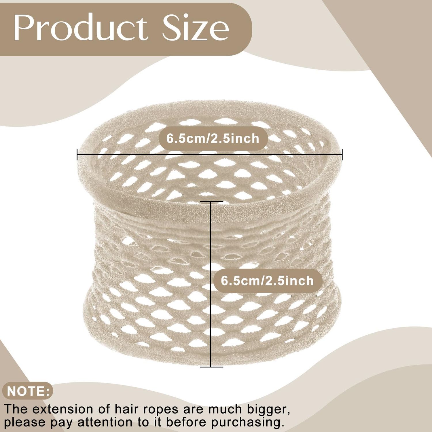 Chuangdi 20 Pieces Large Cotton Hair Ties Fishnet Hair Ties Thick Hollow Cotton Stretch Ponytail Ties Netted Sport Elastics Hair Scrunchies for Thick Heavy Curly Hair(Fresh Colors)