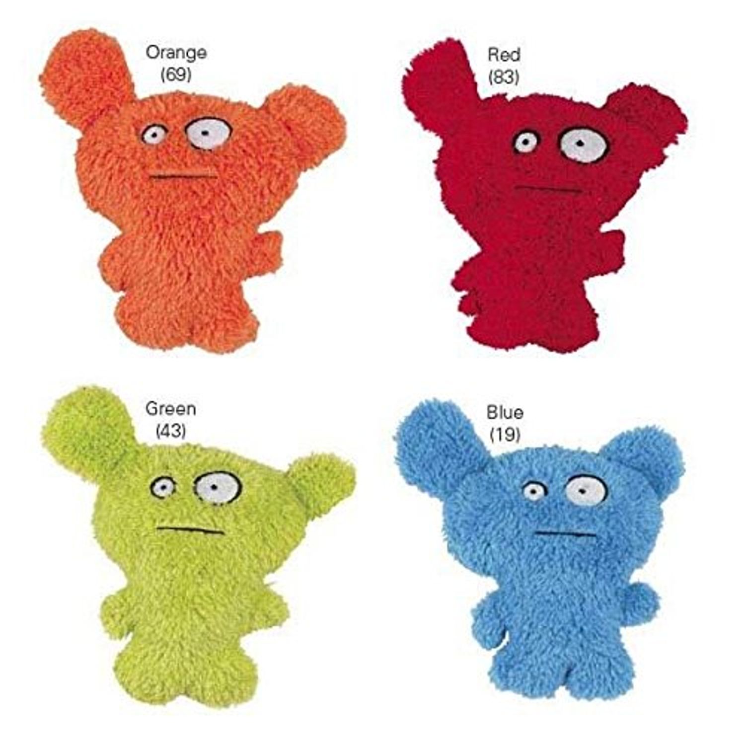 Grriggles FURZIES Dog Toys Cute Colorful & Mischevious Soft Plush Squeaker Toy for Dogs(Orange Furzie)