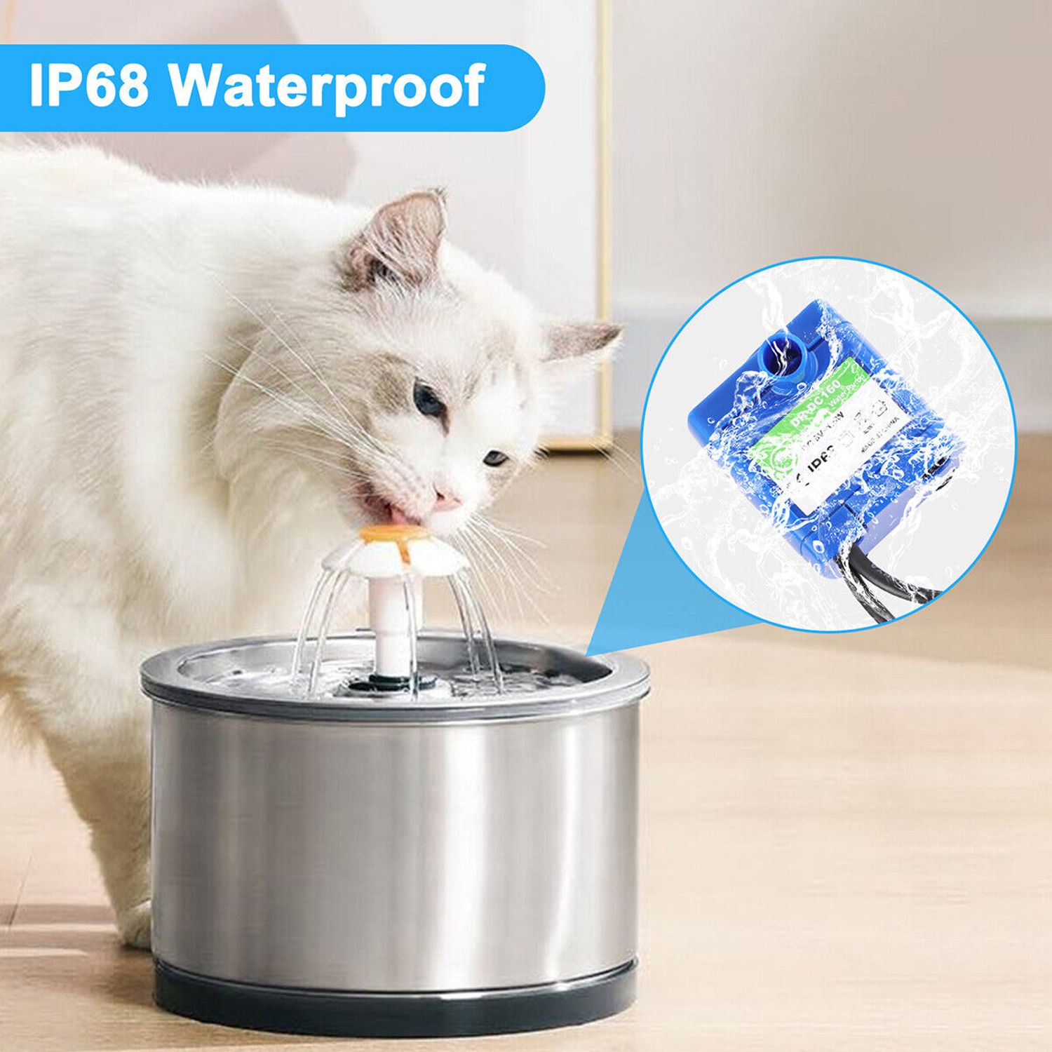 Pet Fountain Pump Replacement Cat Water Fountain Pump for Flower Fountain Automa