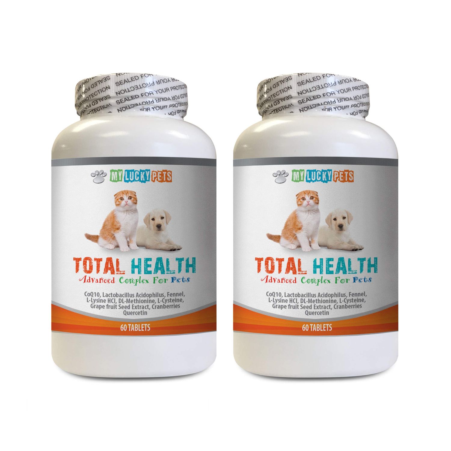 Dog Eye Relief - Pets Total Health Complex - Dogs and Cats - Best Hair Skin Eye Teeth Nail Urinary Support - Bilberry for Dogs - 2 Bottles (120 Tablets)
