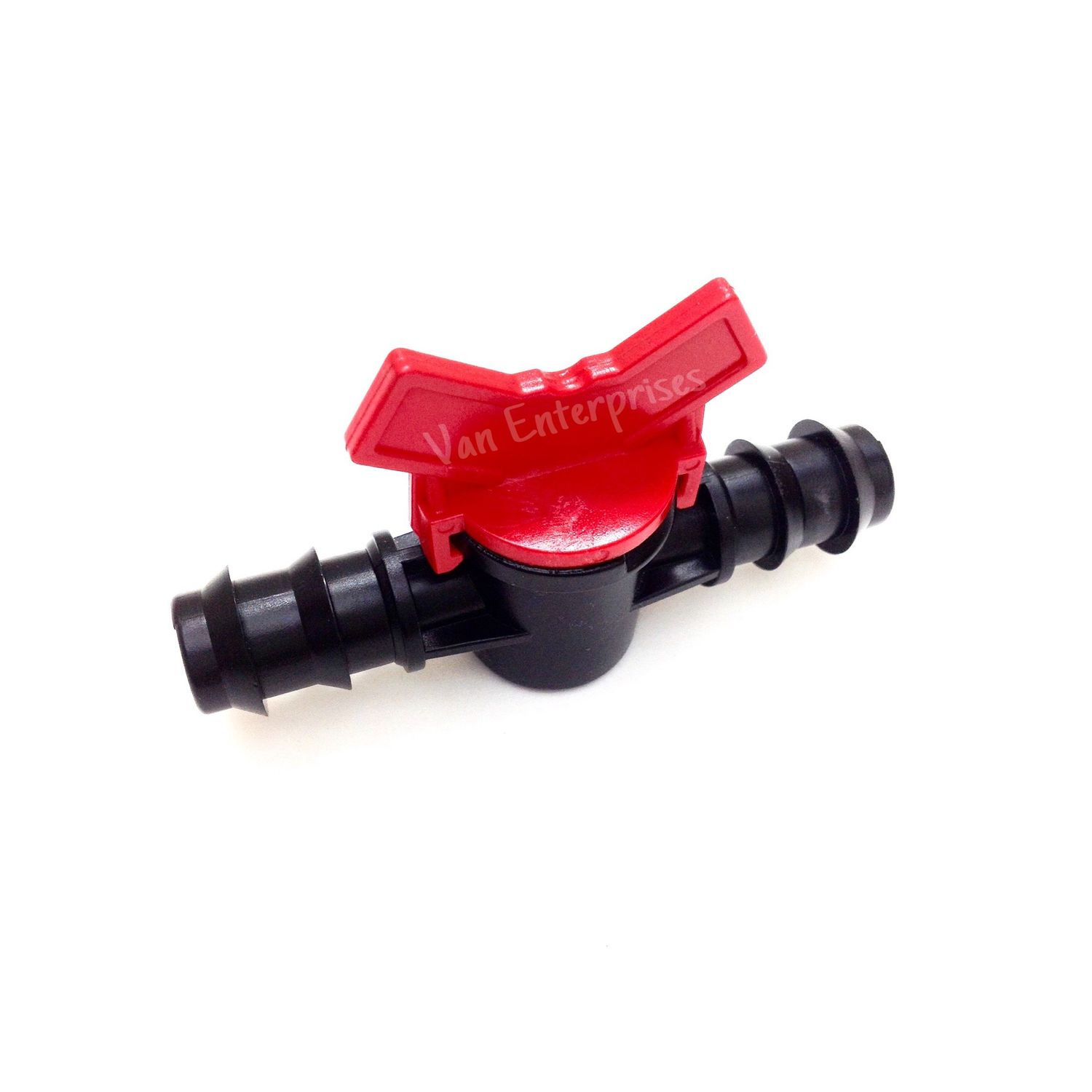 Van Enterprises 2PK of 1/2" ID Ball Valve Hose Barb Connectors for Drip Irrigation Hoses and Aquariums [Various