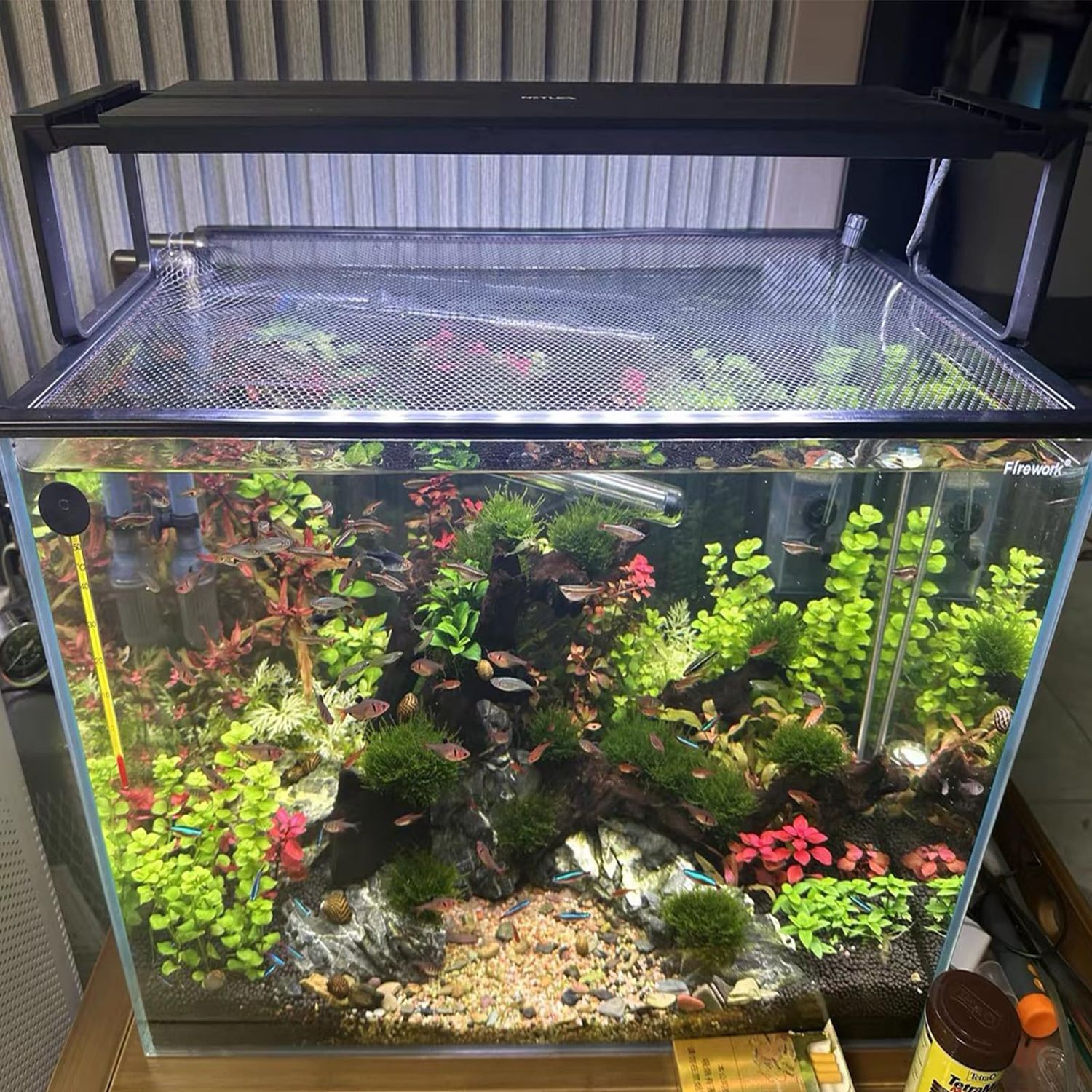 Magnetic Aquarium Cover lid Fish Tank lid Anti-Jumping net Cover mesh Terrarium lid Aquarium Hood (Small Size DIY Cover lid)