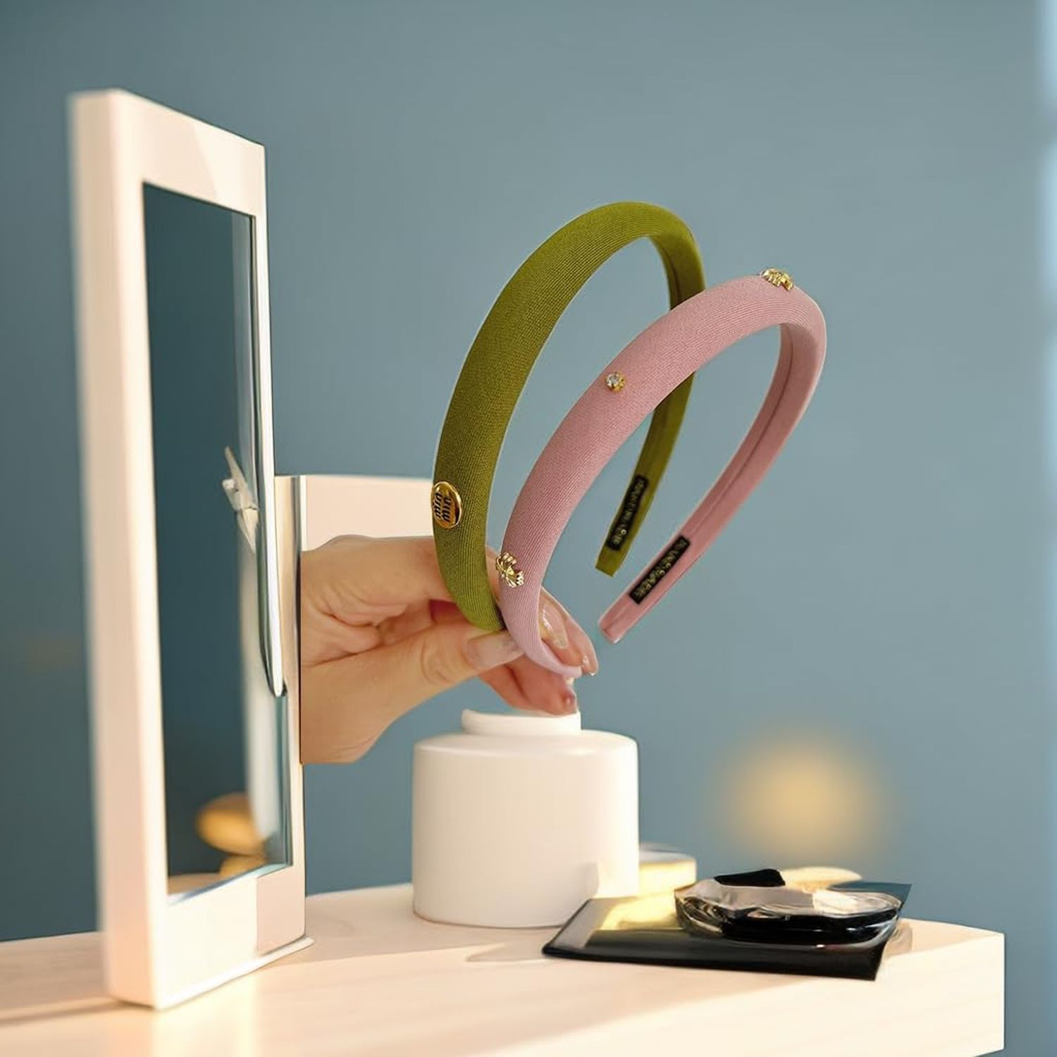Sluxa Thin headbands for women,Fashion letters hairbands for teen girls, Simple womens headbands fashion.
