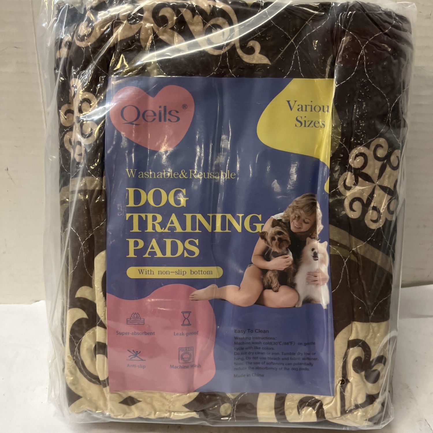 Qeils Reusable Washable Dog Training Pads 72”x72”