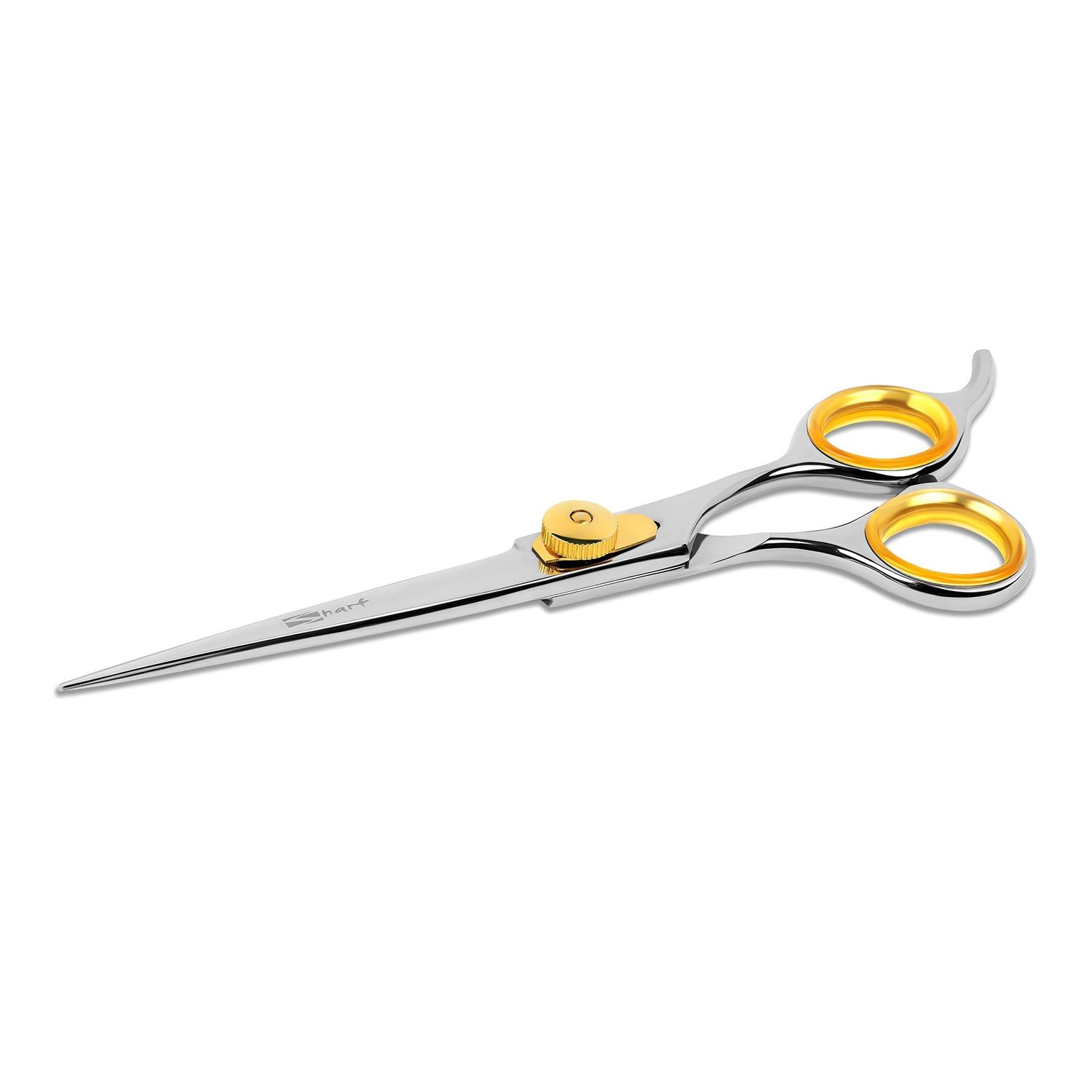 Sharf Gold Touch Pet Grooming Shear | Straight Cat & Dog Grooming Scissors | 7.5 Inch | 440c Japanese Stainless Steel Pet Dog Shearing Scissors | Animal Shears with Removable Comfort Rings