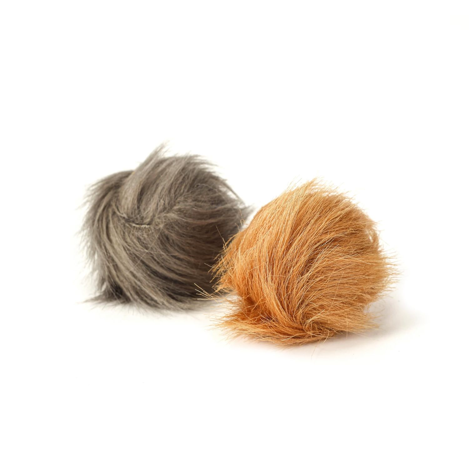 Hepper Furball Toy Set: Fuzzy Puff Balls for Cats - 2 Pcs Soft Balls for Cats Best for Indoor Use, Multisensory Cat Ball Toys with Internal Bell, Tightly Stitched for Durability - Pom Pom Cat Toys