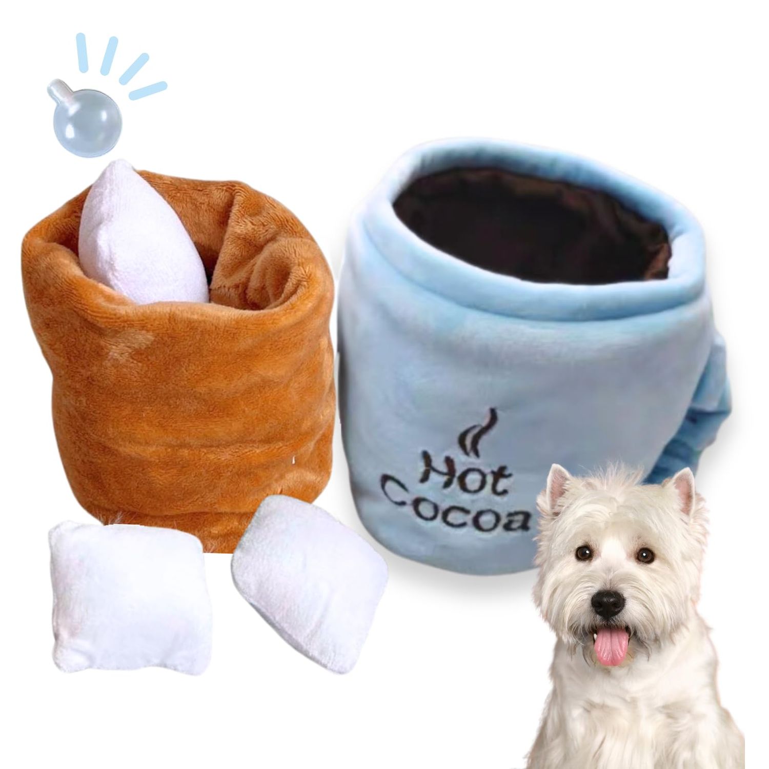 CECE PAW Dog Puzzle Toy, Treat Dispensing Enrichment Toys, Hide and Seek Interactive Dog Toys for Boredom and Mental Stimulation, 5 Pack Squeaky Crinkle Snuffle Mat for Puppy Small Dogs