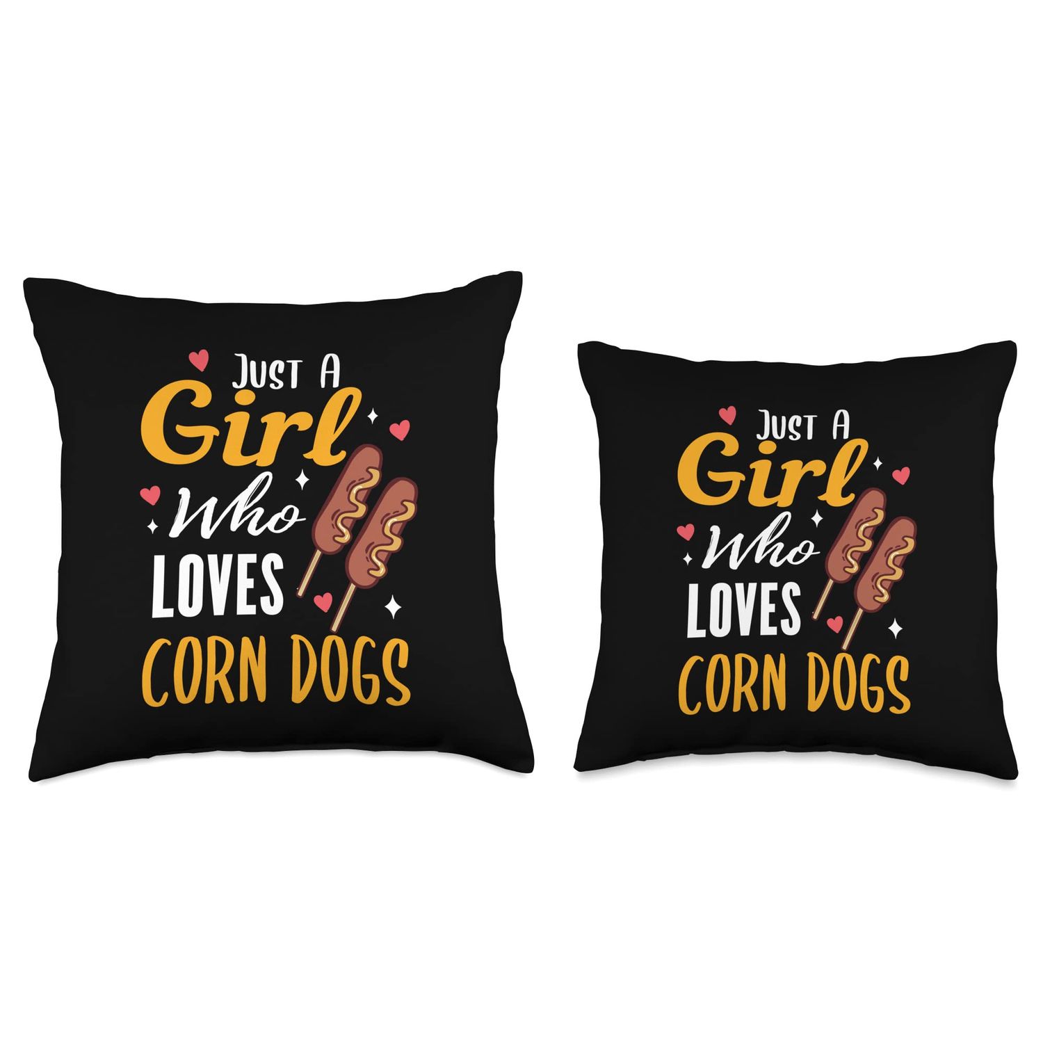 Just a girl who loves corn dogs costume corndog Throw Pillow