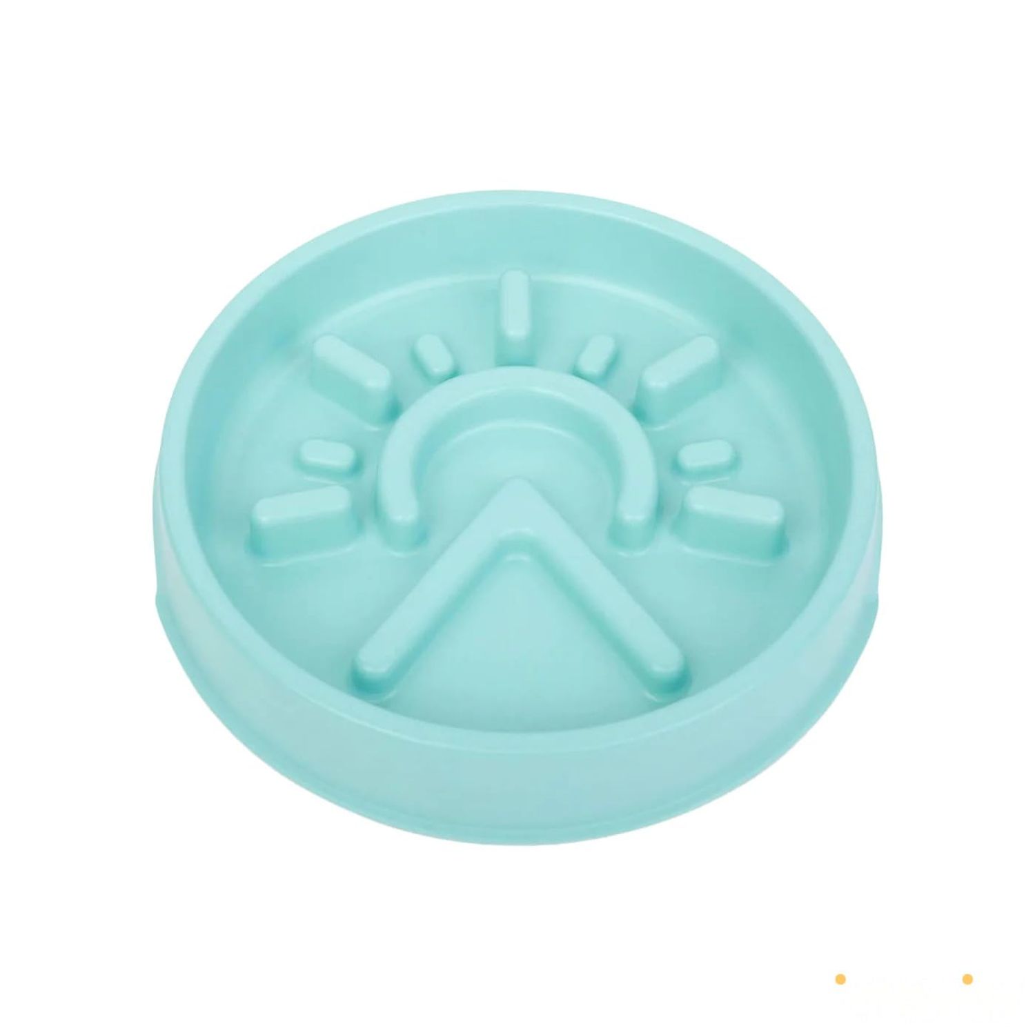 Only Natural Pet Sunup Slow-Feeder Dog Bowl - 50% Plant-Based, Eco-Friendly, BPA & Phthalate-Free, No-Slip Bottom & Handle Indentations, Dishwasher Safe, Small to Medium Dogs - Teal, Small 7.5" x 2"