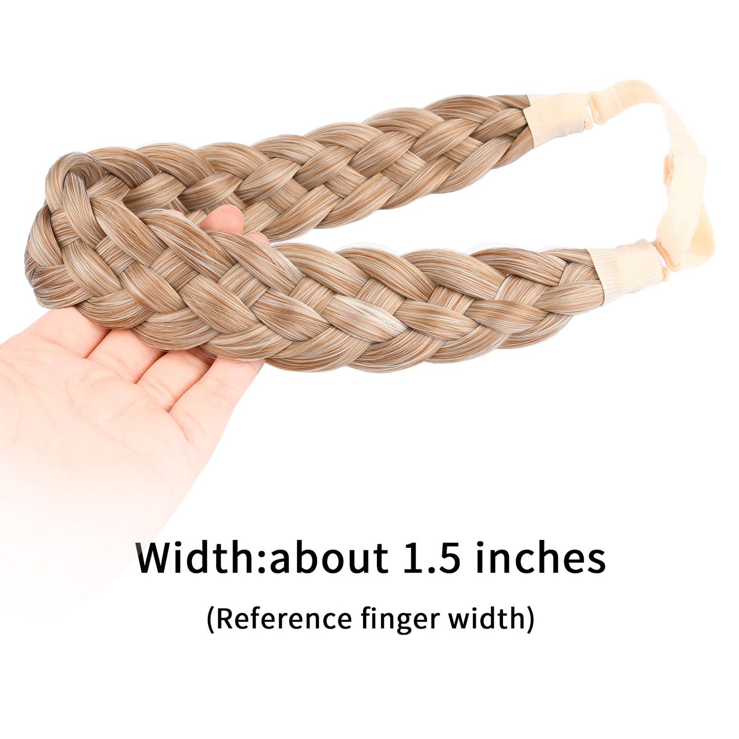 Gledola 5 Strands Synthetic Hair Braid Headband Hair Braided Headband for Women Girl (Golden Blonde)