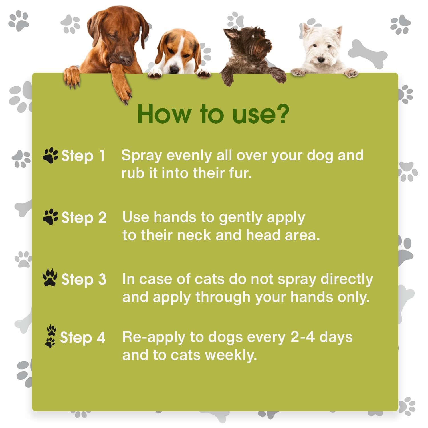 Paws and Claws Pet Spray - Natural Flea and Tick Repellent with Cedar Oil - Effective and Safe Pest Control for Dogs and Cats, Helps Repels Fleas, Ticks, and Mites, Pet Friendly and Easy to Use