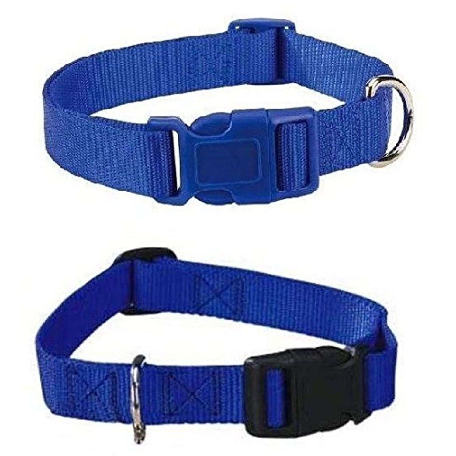 Zack & Zoey Blue Dog Collar Bulk LOT Packs 4 Sizes Nylon Litter Band Puppy Rescue Shelter(Large - 18 to 26 Inch 8 Collars)