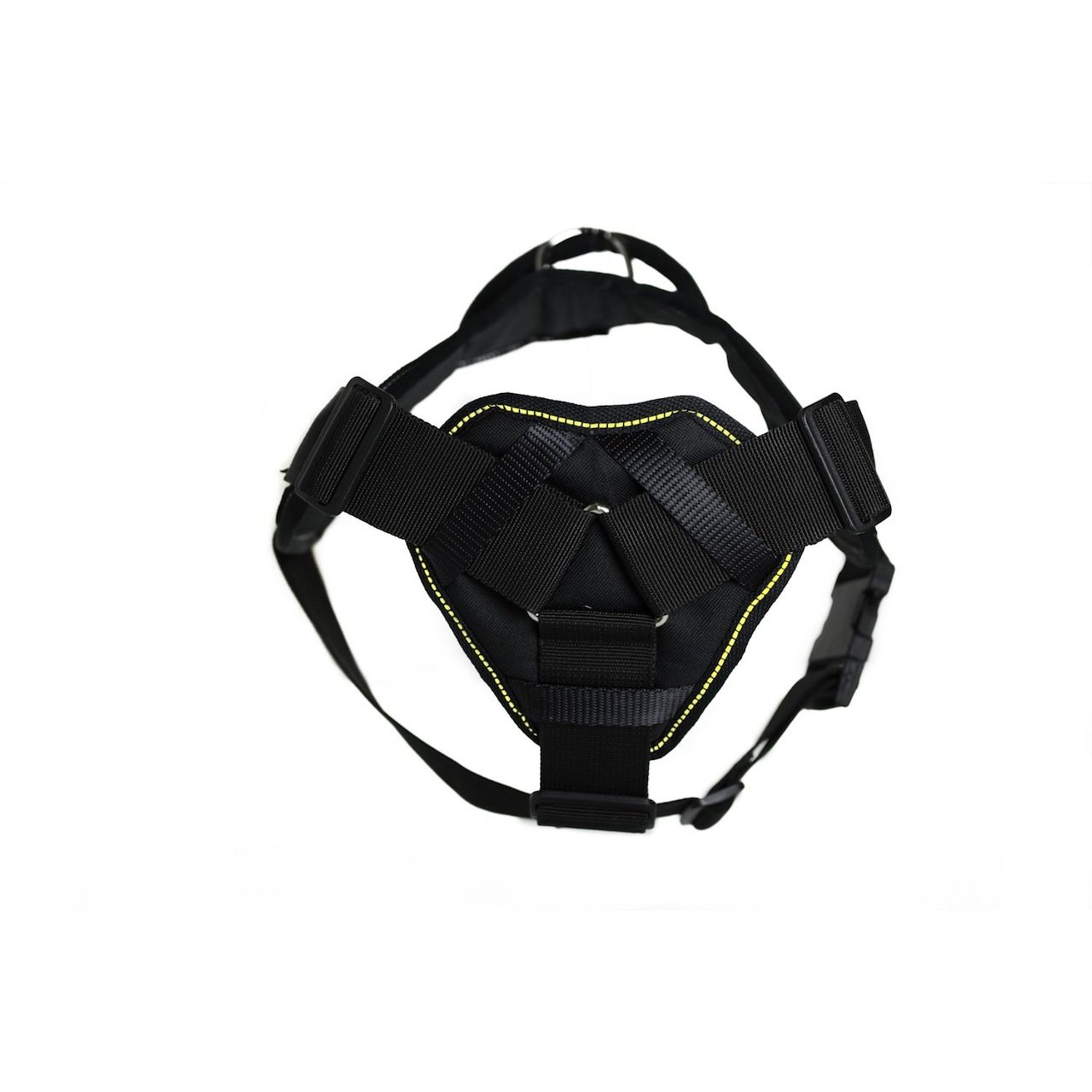 Dean & Tyler D&T FUN-CH SZALD YT-S Fun Dog Harness with Padded Chest Piece, Seizure Alert Dog, Small, Fits Girth 56cm to 69cm, Black with Yellow Trim