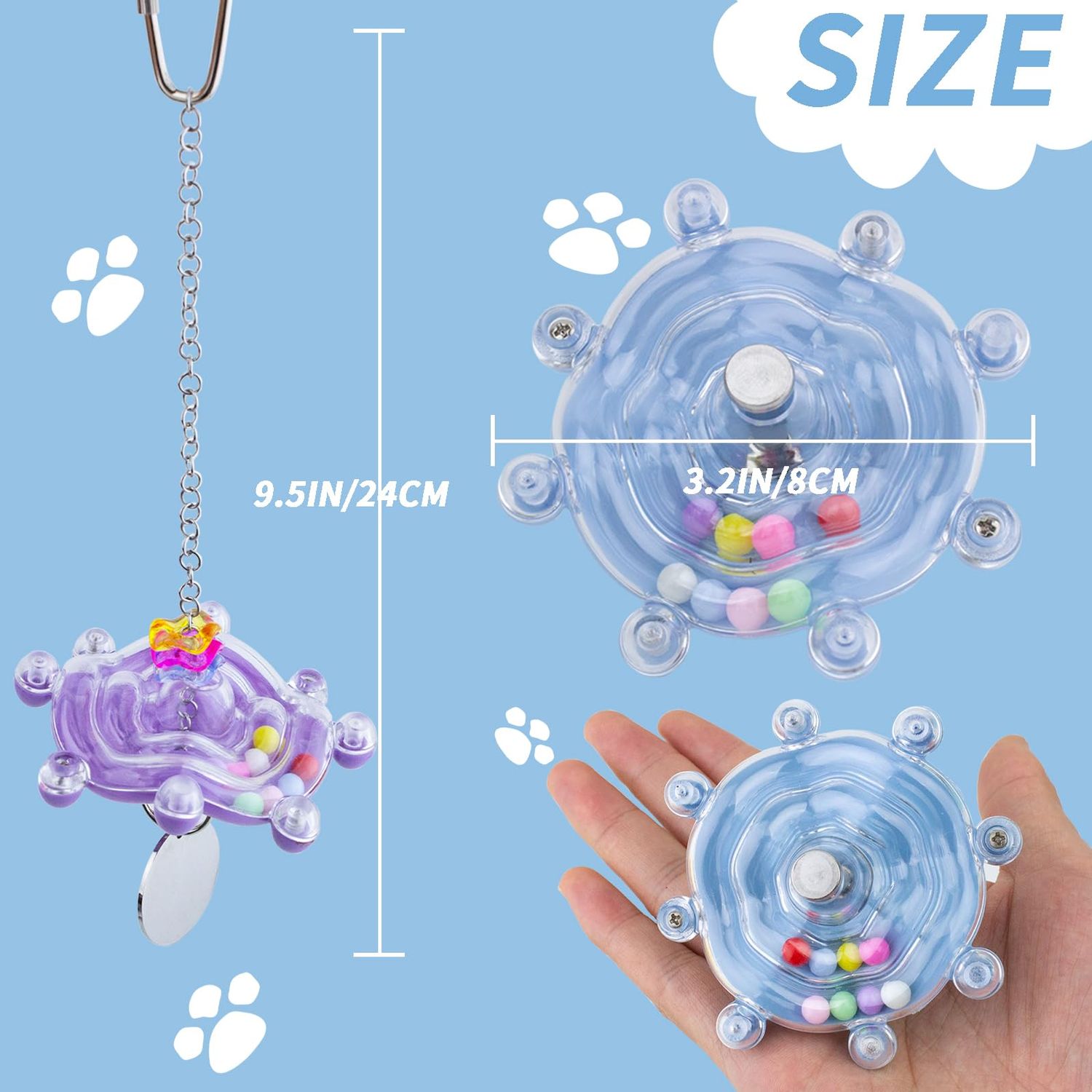 FlidRunest Hamster Enrichment Toys, Interactive Rat Spinner Wheel Toys, Colorful Hamster Toys Wheel, Hamster Cage Accessories, Small Animals Exercise Enrichment Toys for Bird, Parrot, Hamster, Rats