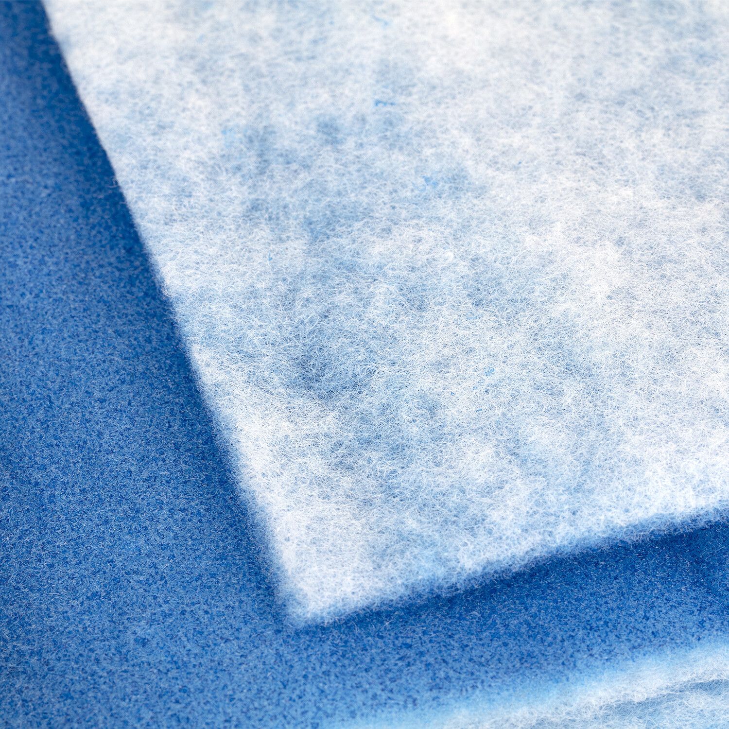 12" Blue White Bonded Aquarium Media Pad 140" x 12"  Fiber Floss Filter Material