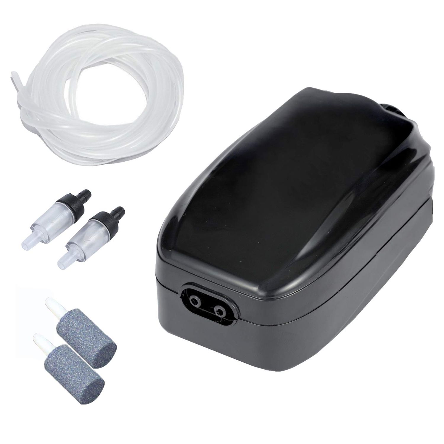 AQUANEAT Aquarium Air Pump, 100 Gal Fish Tank Air Pump, Hydroponic Oxygen Aerator with Airline Tubing, Bubbler Stones, Check Valve