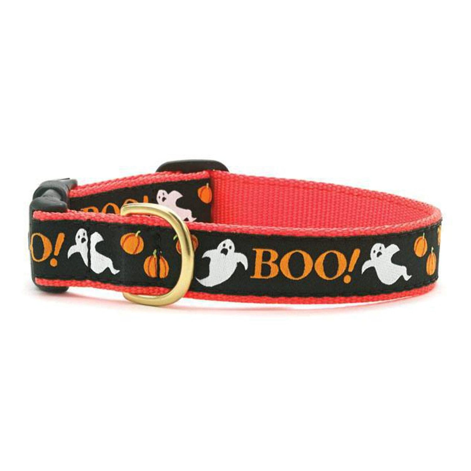 Up Country Boo Halloween Dog Collar (Large (15-21”) 1" Wide)