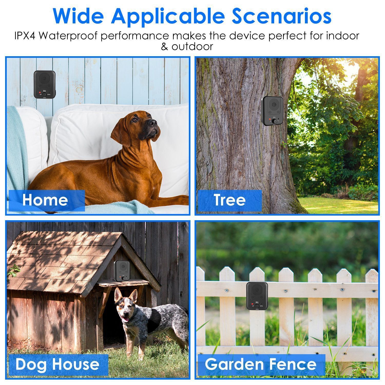 26.2Feet Ultrasonic Anti-Barking Device Dog Bark Control Sonic Silencer Outdoor