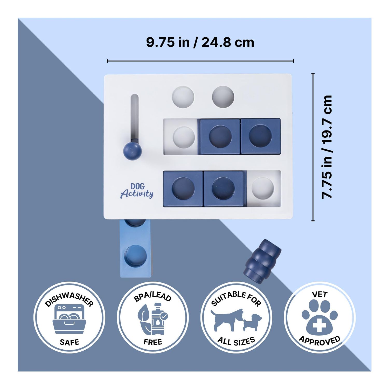 TRIXIE Mini Mover Dog Puzzle Toy, Advanced (Level 3) Strategy Game, Dog Activity Treat Toy for Dogs