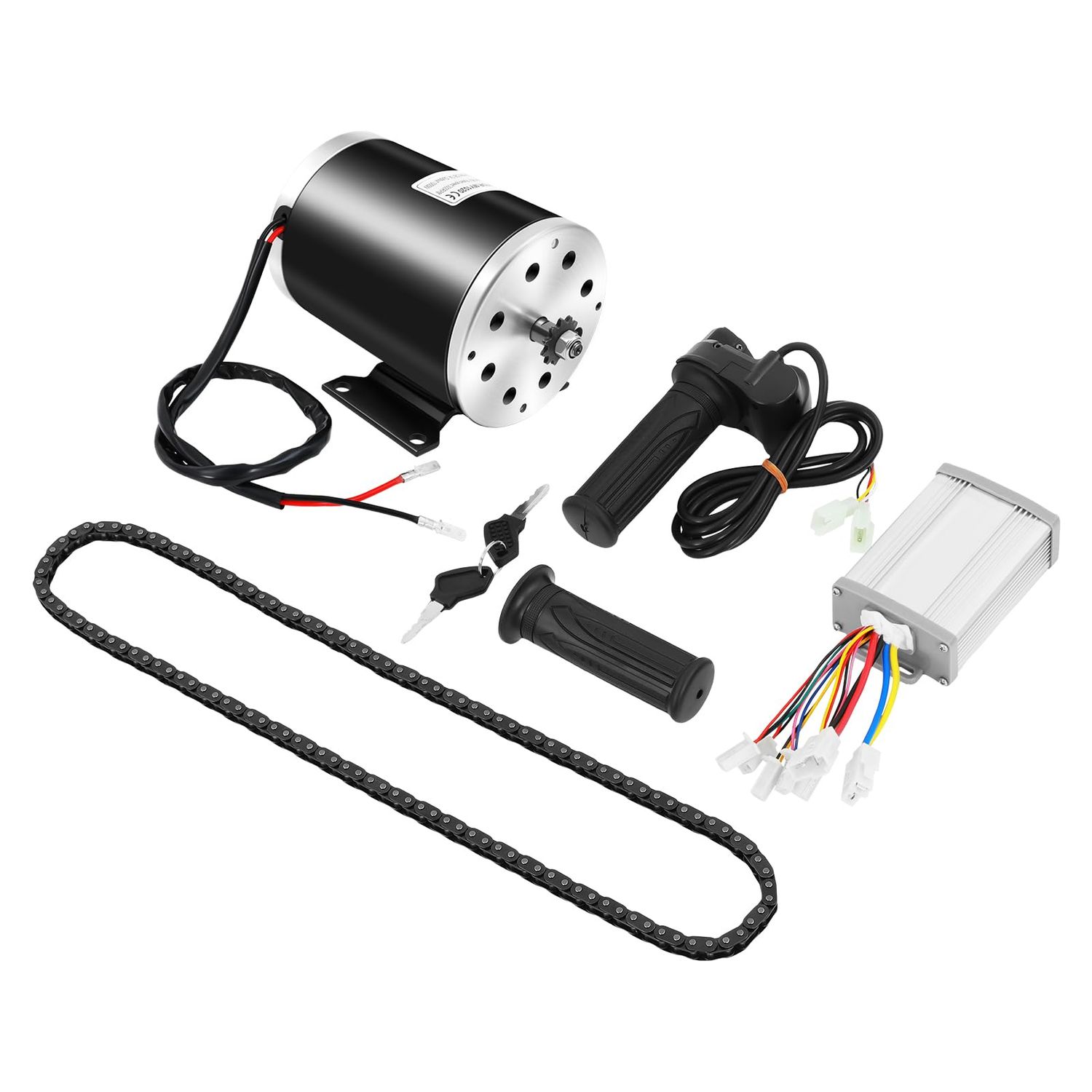 1000W 48V Brush Electric Bicycle Motor, Brush Motor Kit with Controller 3 Speed Gears E-Bike Cycling for EVO Scooters Gokarts Motorized Bicycle Beach E-Bike