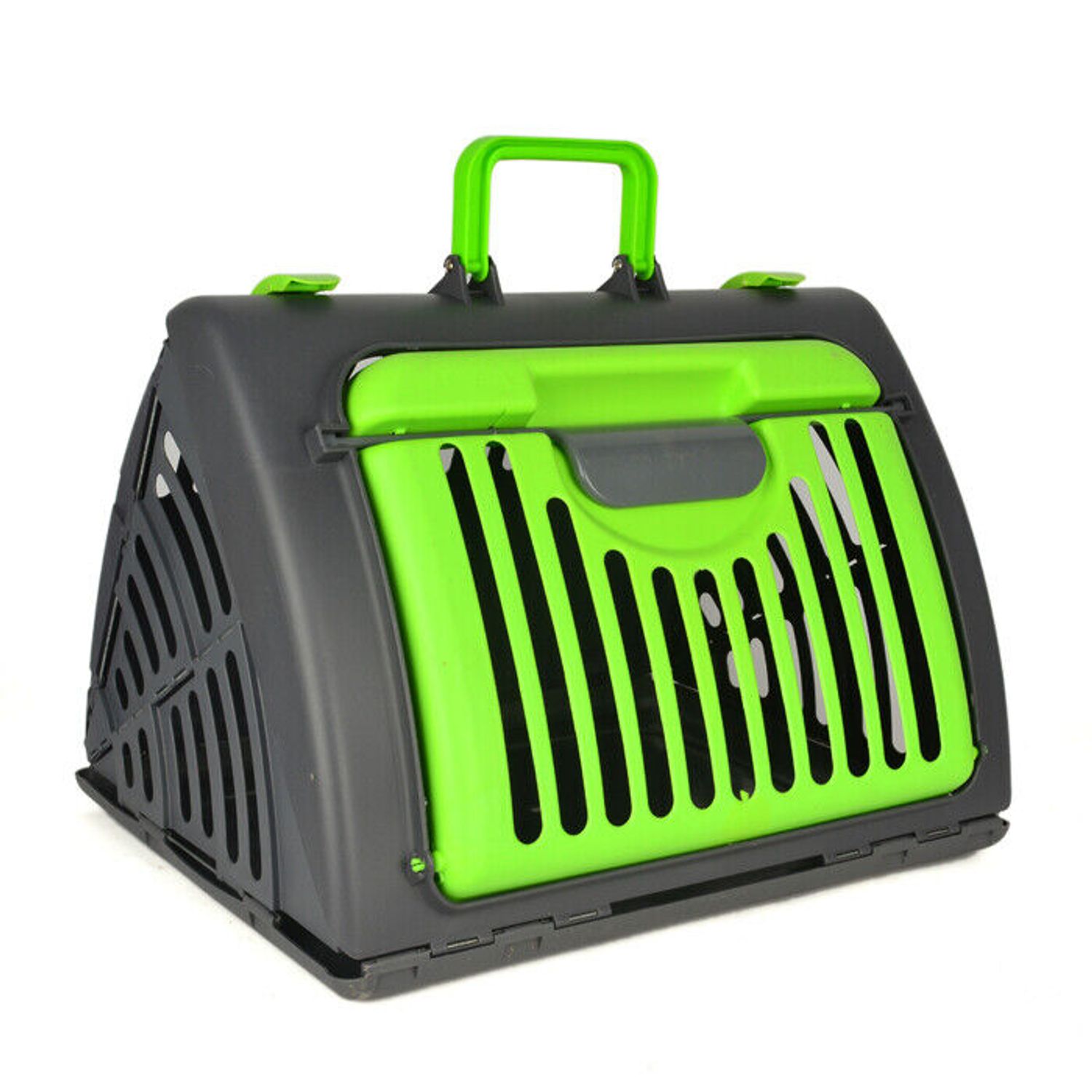 Collapsible Pet Carrier Cat Kitten Puppy Travel Carrier Plastic Crate 17"x 14"