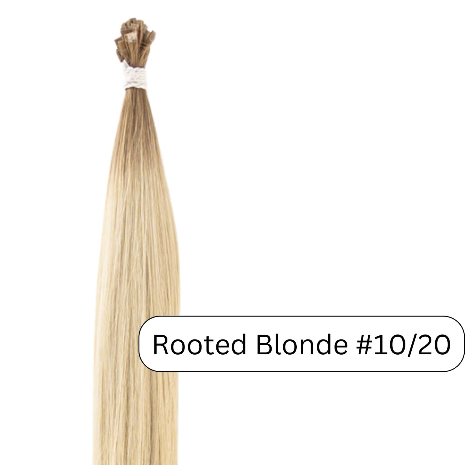 Diva Hair Extensions 100% Real European Human Hair Keratin Bond Extensions 20" Rooted Blonde #10/20