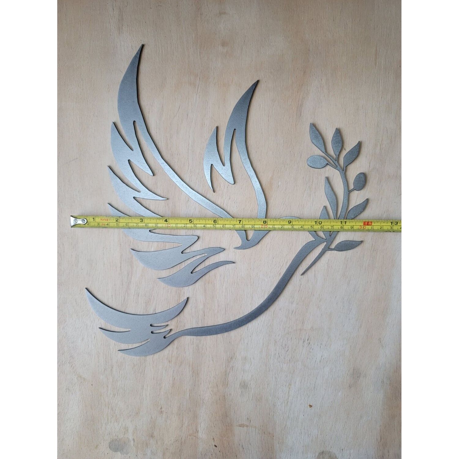 Peace Dove 13" olive branch metal Mother day gift  metal wall art decor present