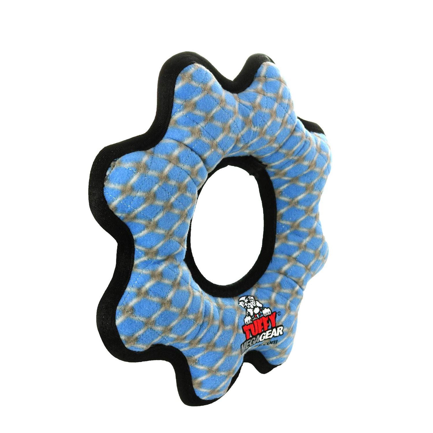 TUFFY - World's Tuffest Soft Dog Toy - MEGA Gear Ring - Squeakers - Multiple Layers. Made Durable, Strong & Tough. Interactive Play (Tug, Toss & Fetch). Machine Washable & Floats. (Chain Link 2 Pack)