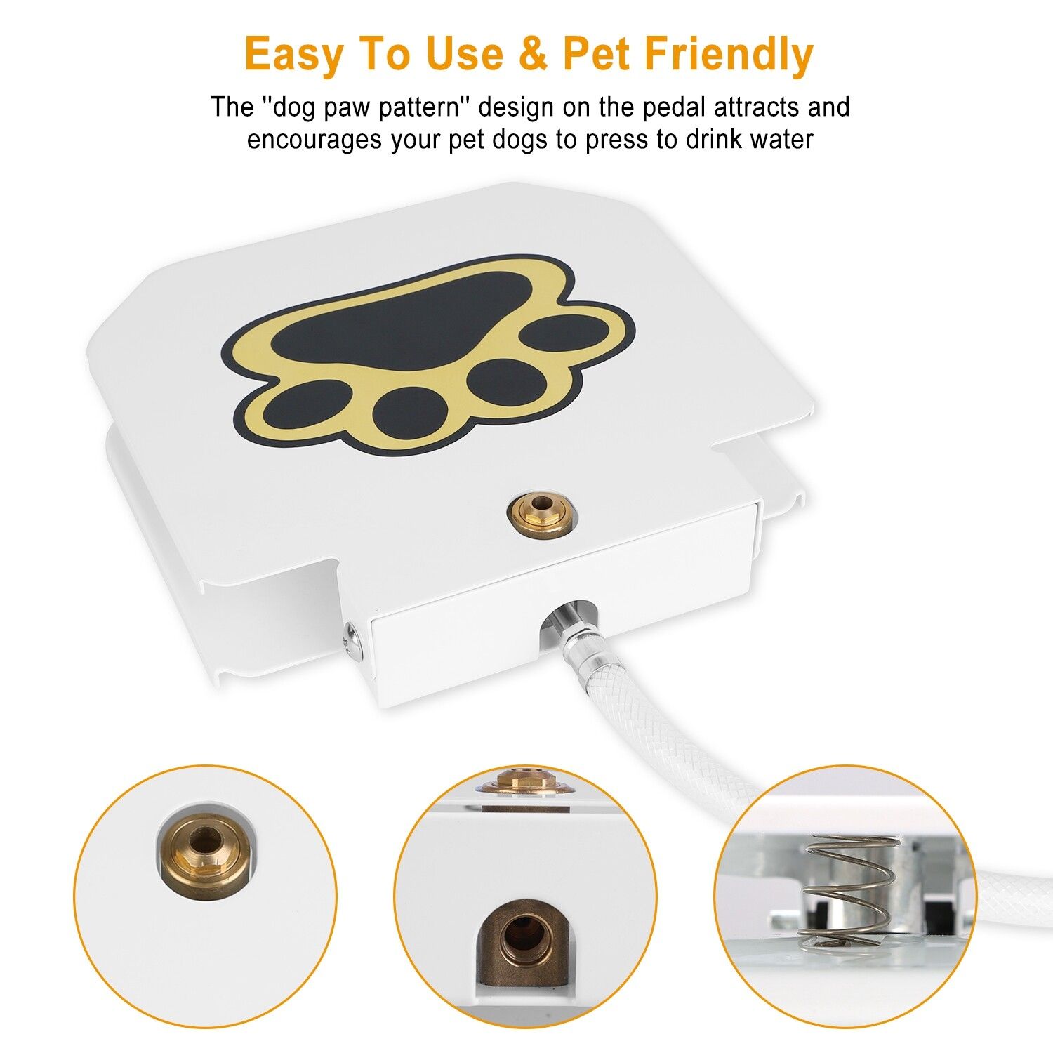 Dog Water Fountain Step-on Activated Sprinkler Toy for Drinking Fresh Water