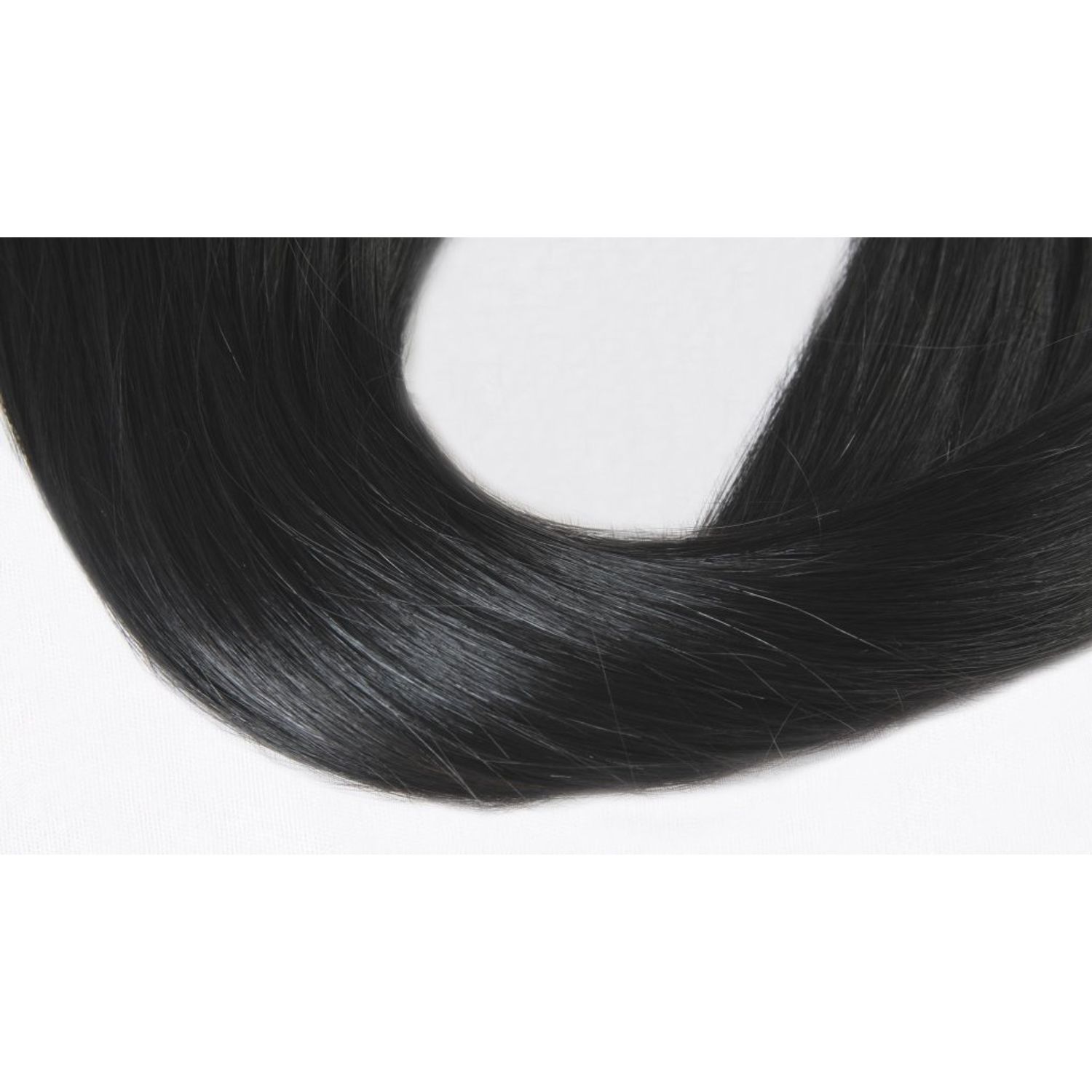 TRESSMATCH 20”-21" Clip in Remy Human Hair Extensions Thick to Ends Off Black (Color #1b) 9 Pieces(pcs) Full Head Set [set weight: 4.2oz/125g]