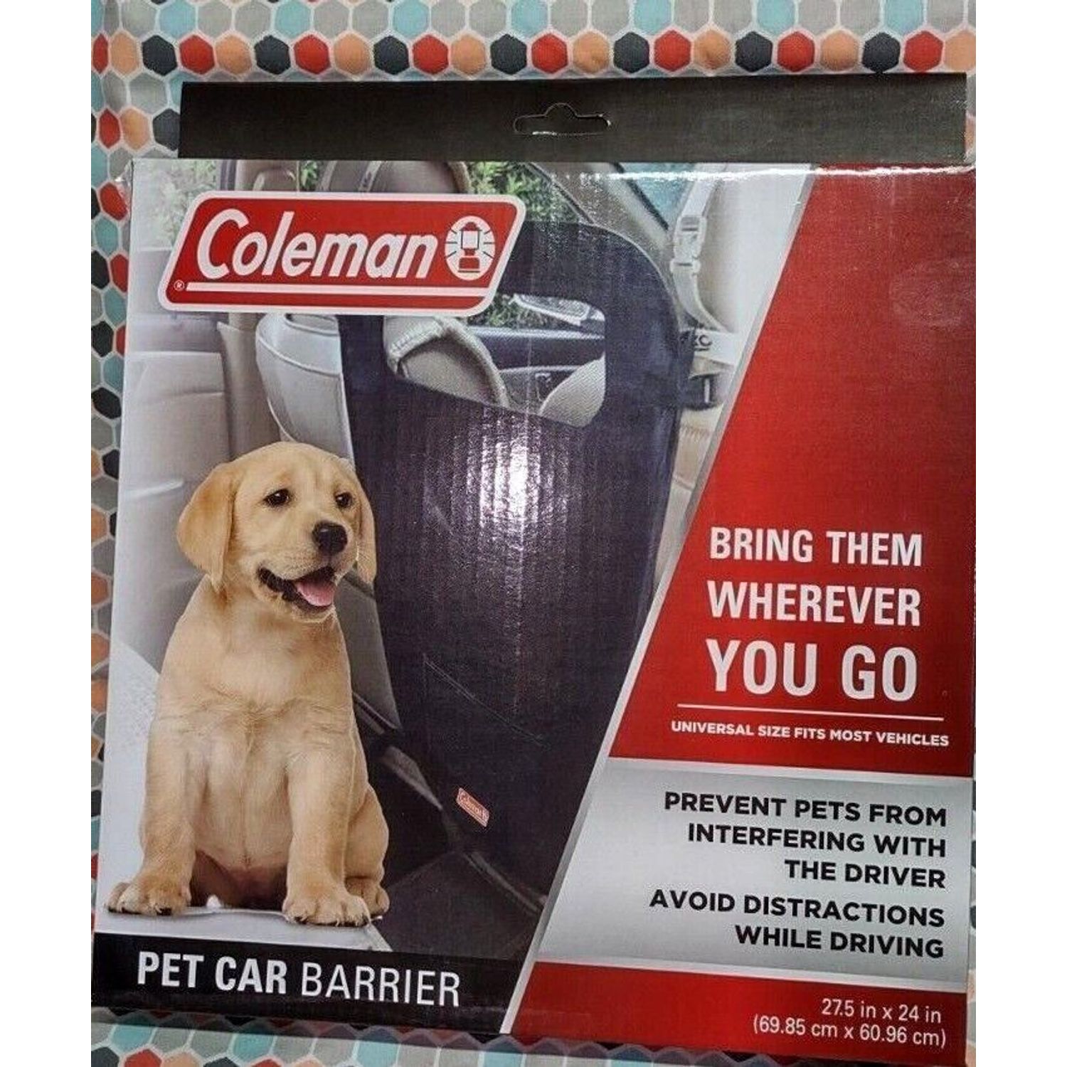 Coleman PET CAR BARRIER Dog Vehicle Rear Seat Divider Guard Safety Gate NEW!!!!!