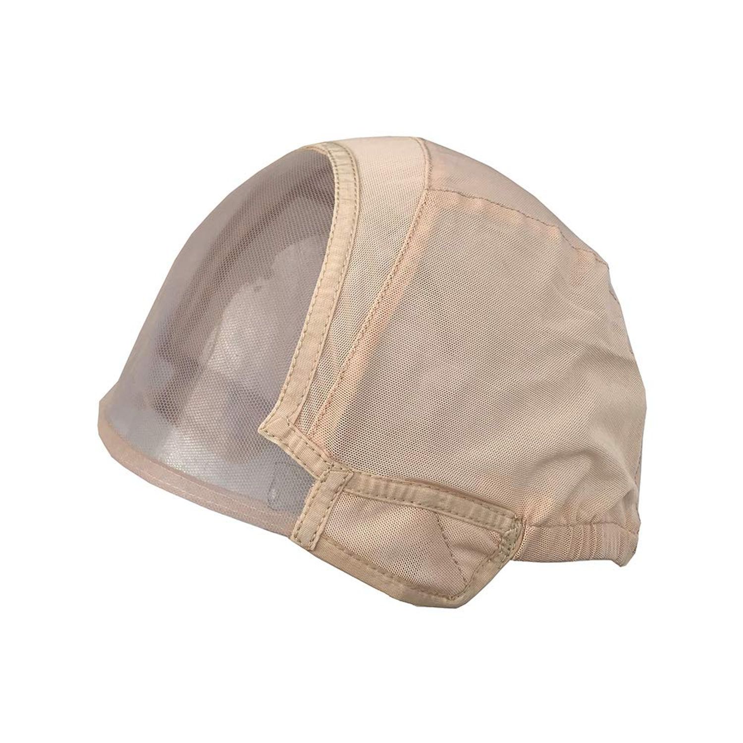 Glueless Wig Cap for Making Wigs with Adjustable Strap in the back and Spare Combs (Medium 22.5inch, Beige)